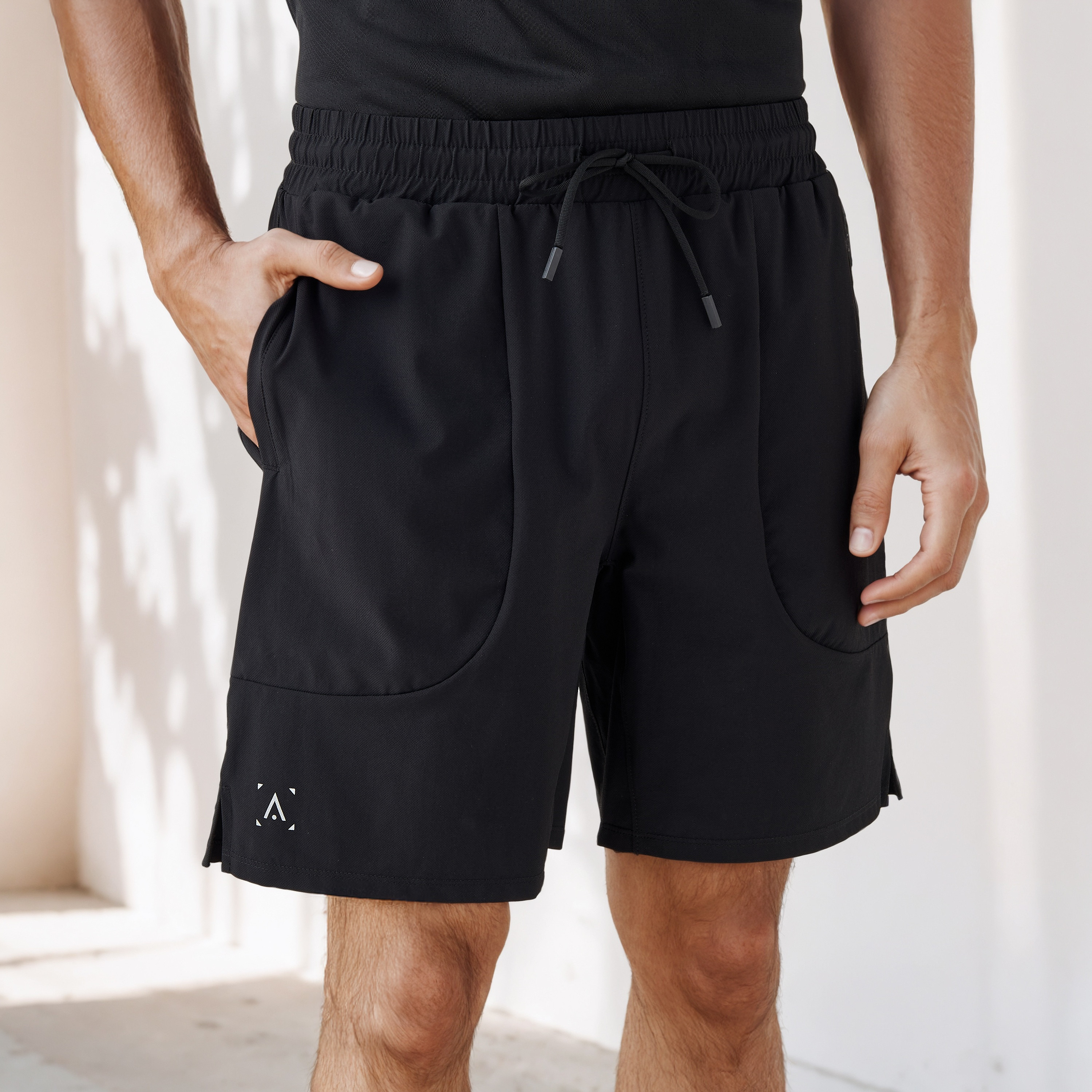 Regular Fit Shorts with Drawstring Closure-men-clothing-bottoms-shorts-image-1
