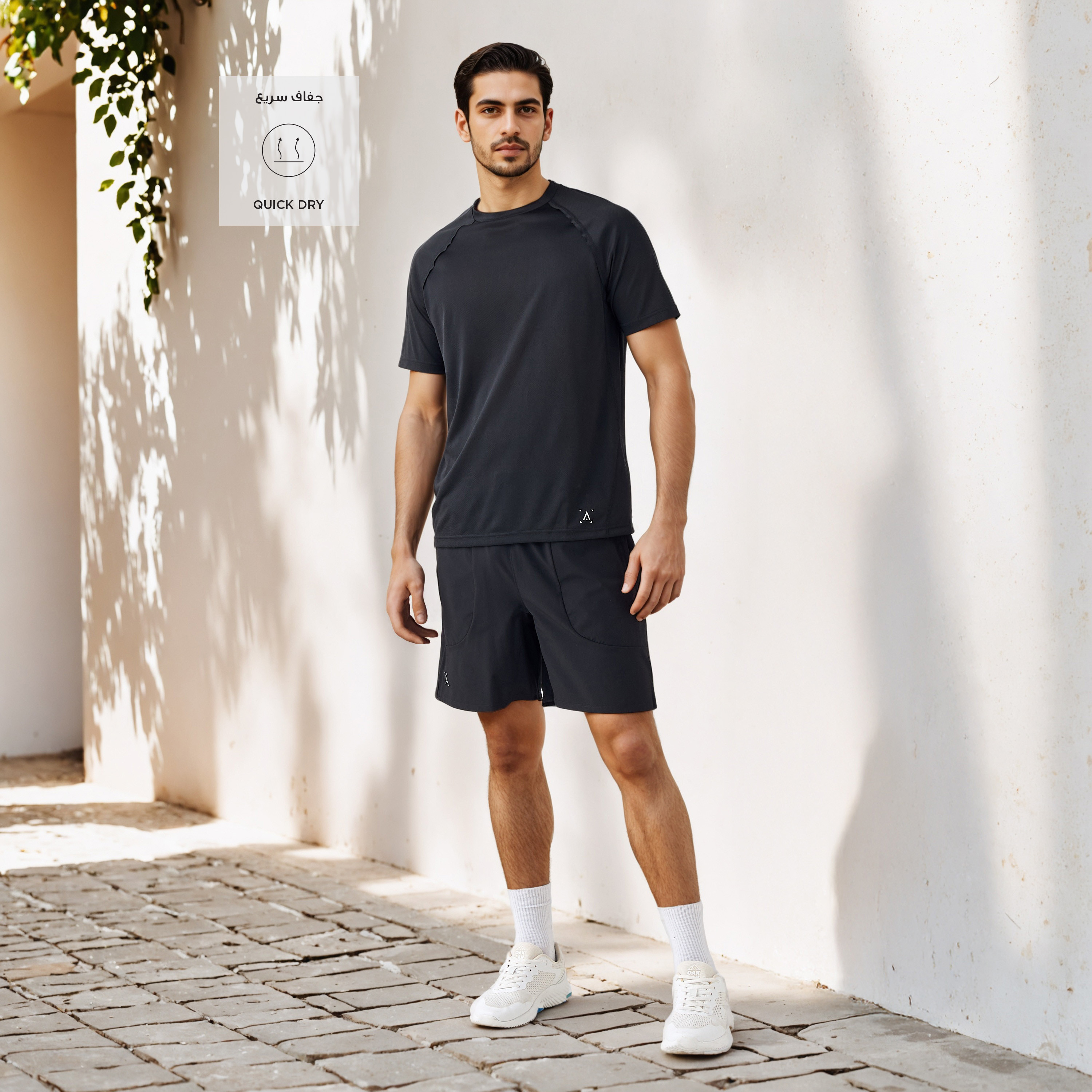 Regular Fit Shorts with Drawstring Closure-men-clothing-bottoms-shorts-image-2