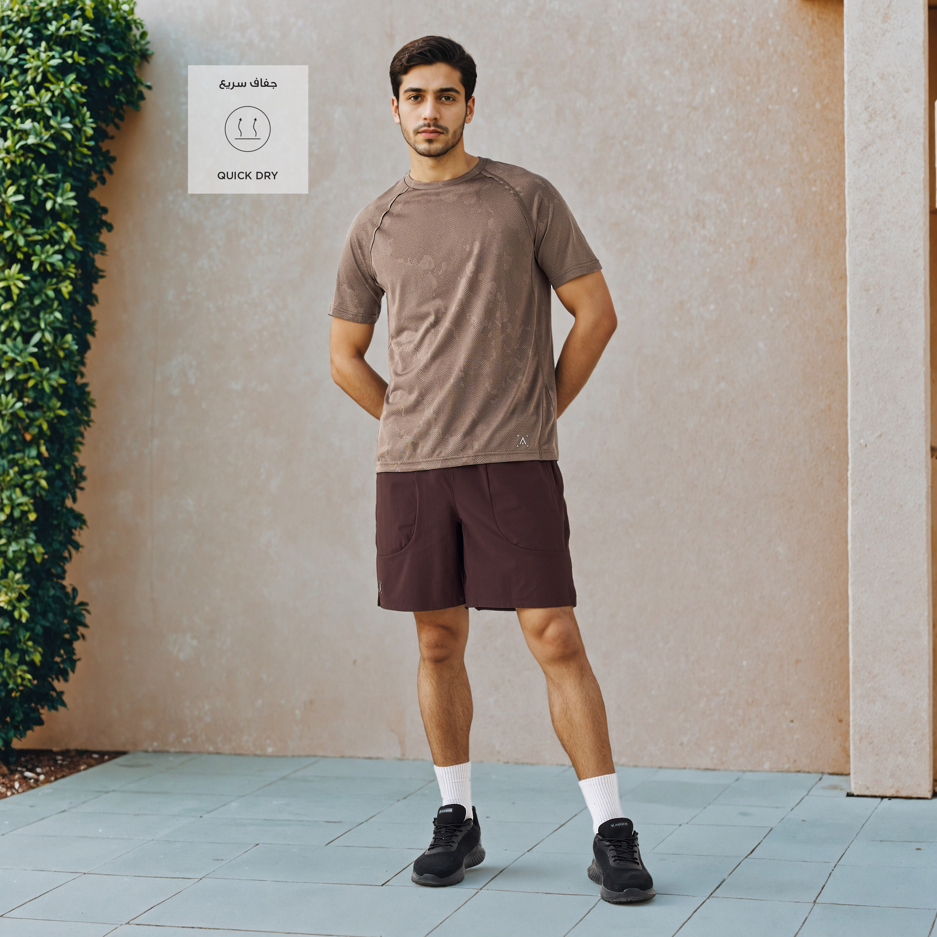 Regular Fit Shorts with Drawstring Closure-men-clothing-bottoms-shorts-image-2