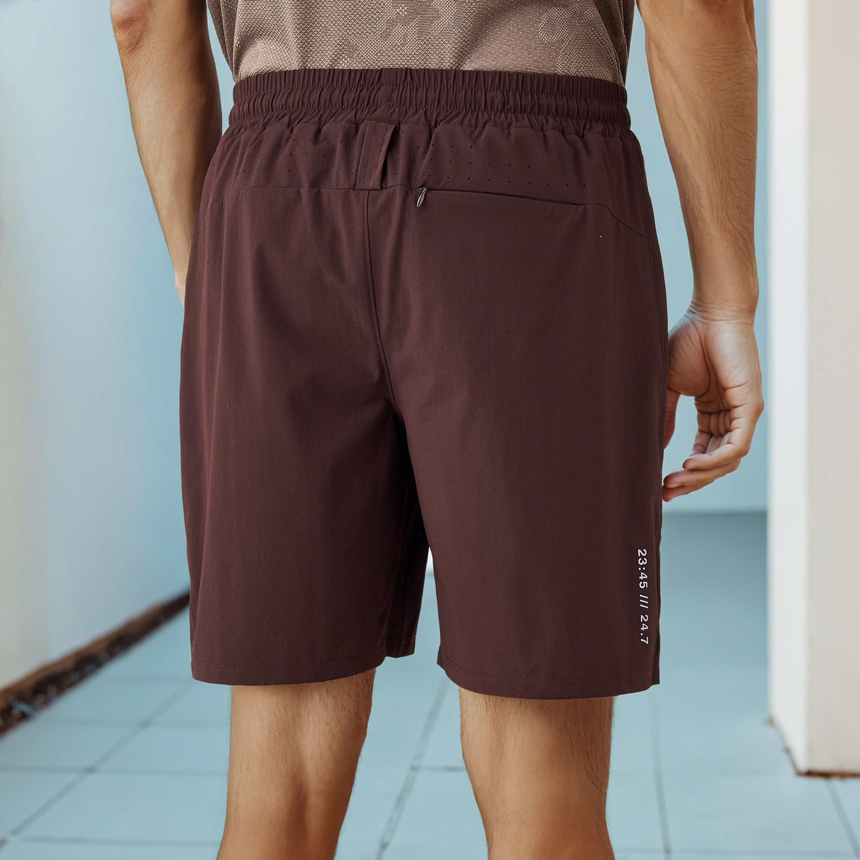 Regular Fit Shorts with Drawstring Closure-men-clothing-bottoms-shorts-image-3