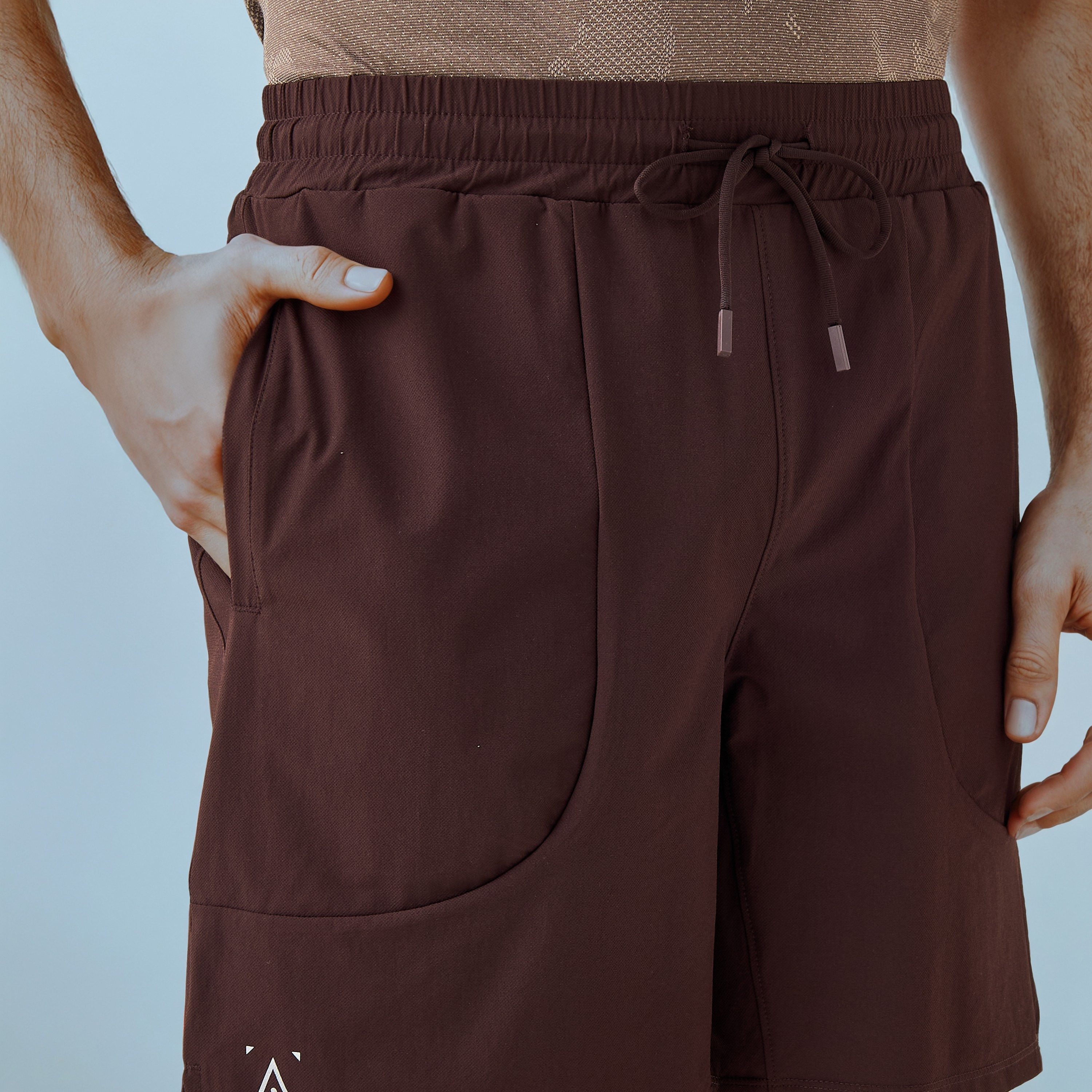 Regular Fit Shorts with Drawstring Closure-men-clothing-bottoms-shorts-image-4