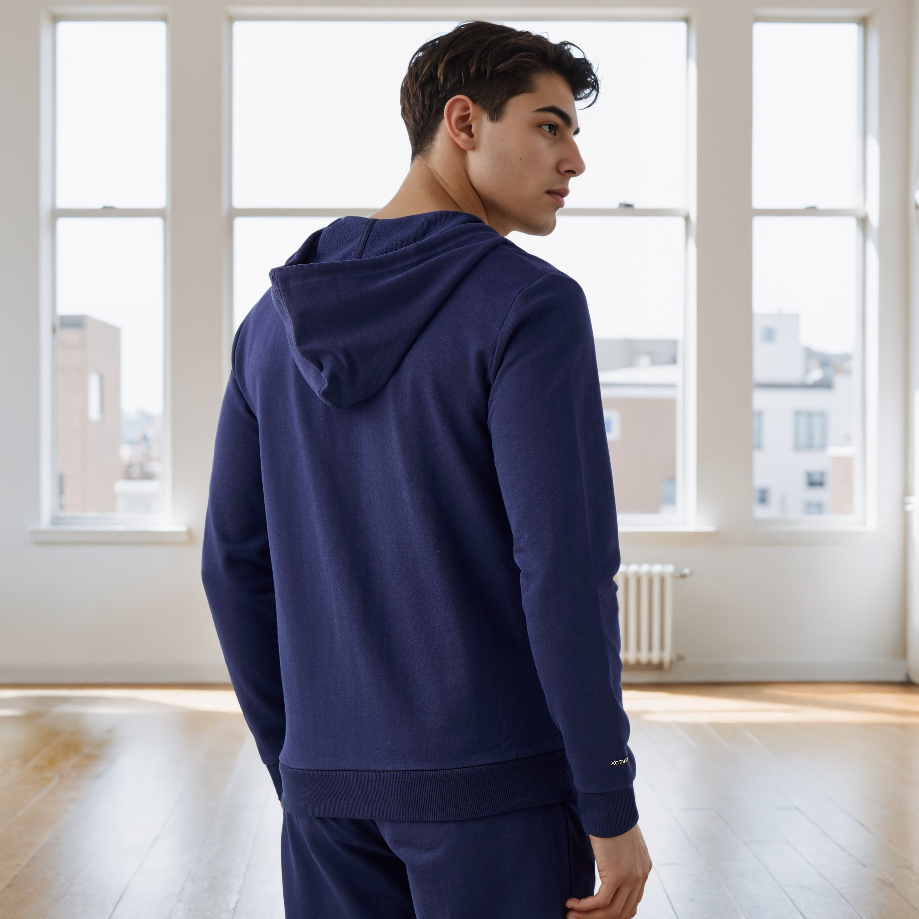 Zip Through Hoodie with Kangaroo Pockets-men-winterwear-hoodiesandsweatshirts-image-3