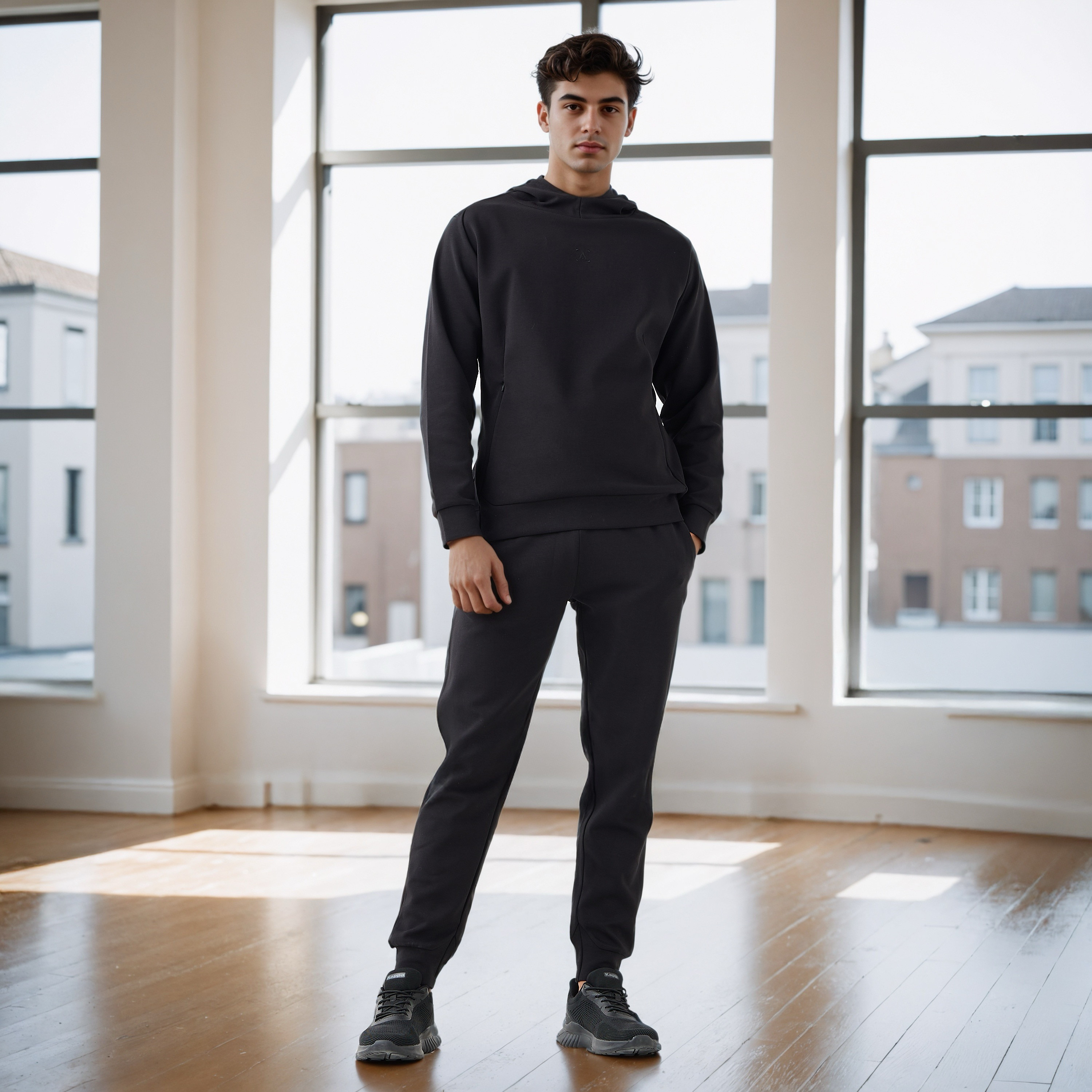 Textured Hooded Sweatshirt-men-winterwear-hoodiesandsweatshirts-image-2
