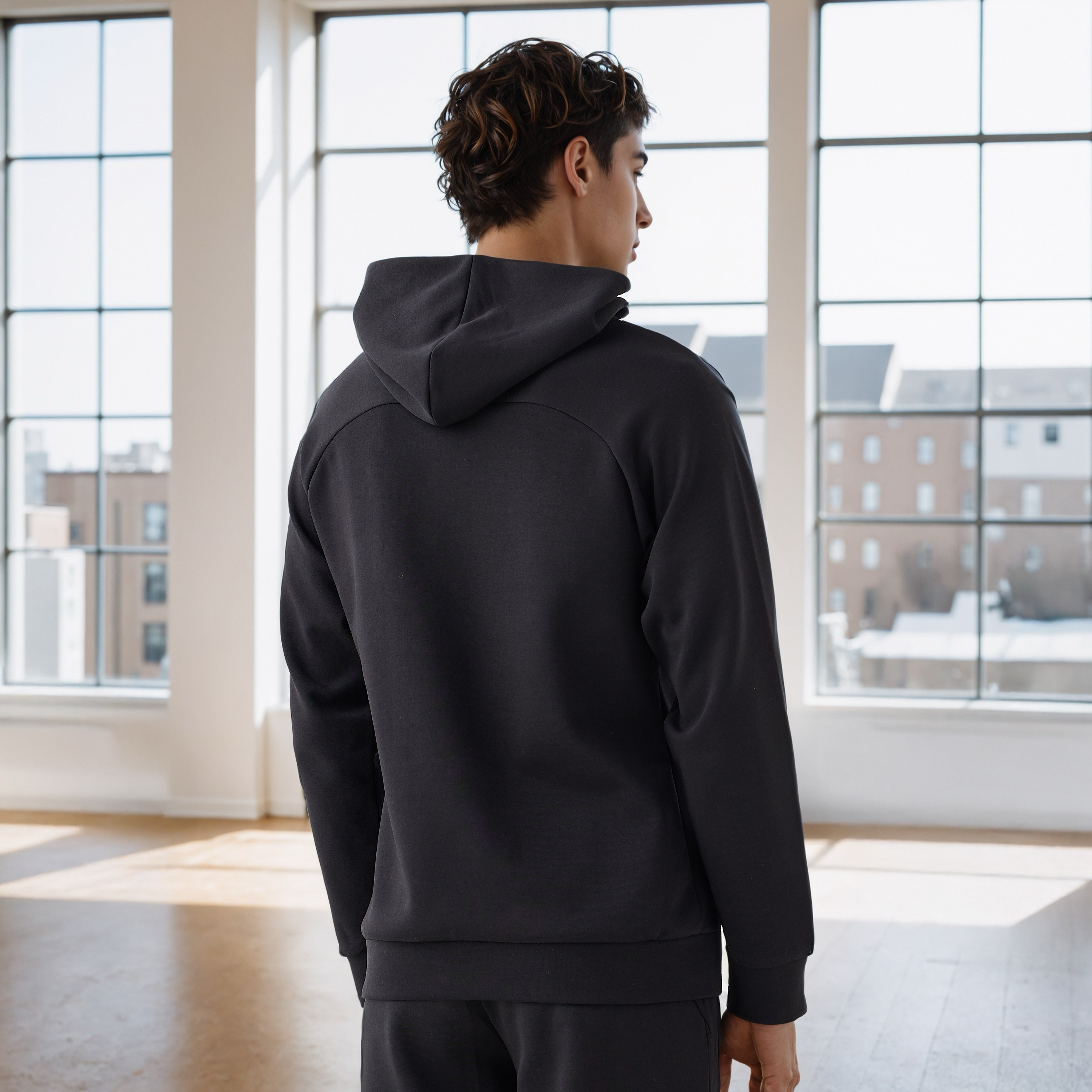 Textured Hooded Sweatshirt-men-winterwear-hoodiesandsweatshirts-image-3