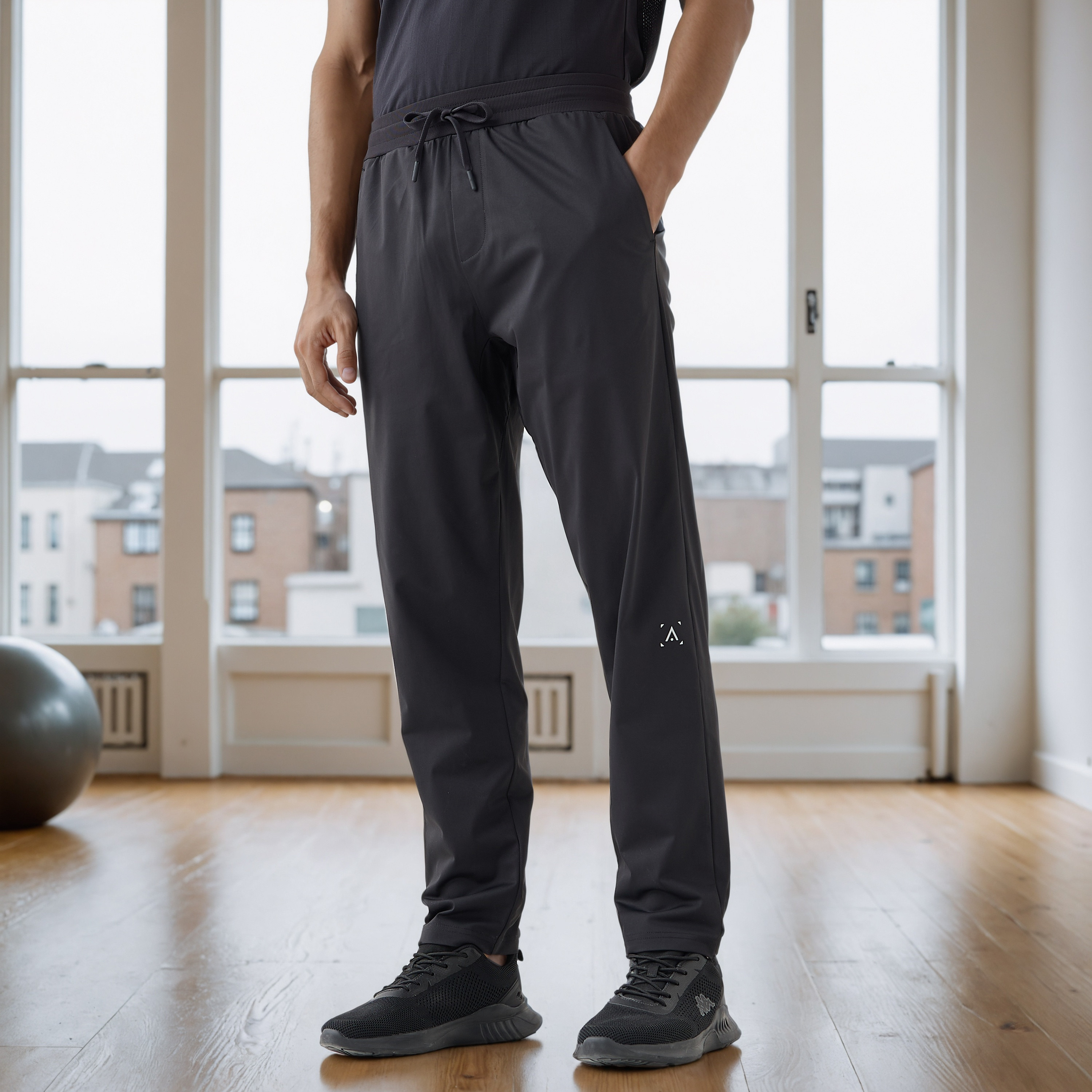 Drawstring Closure Track Pants with Pockets-men-clothing-sportswearandactivewear-tracksuits-image-1