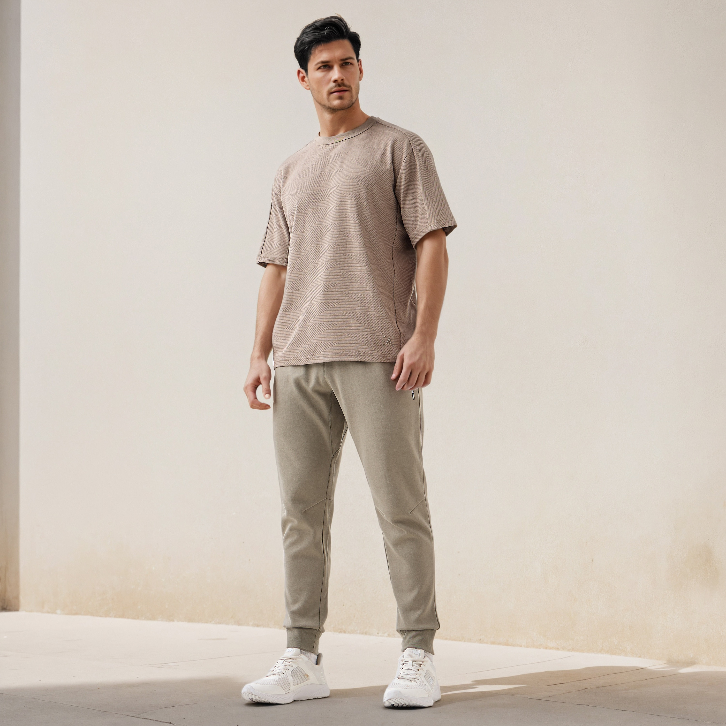 Textured Regular Fit Joggers with Pockets-men-clothing-sportswearandactivewear-bottoms-joggers-image-2