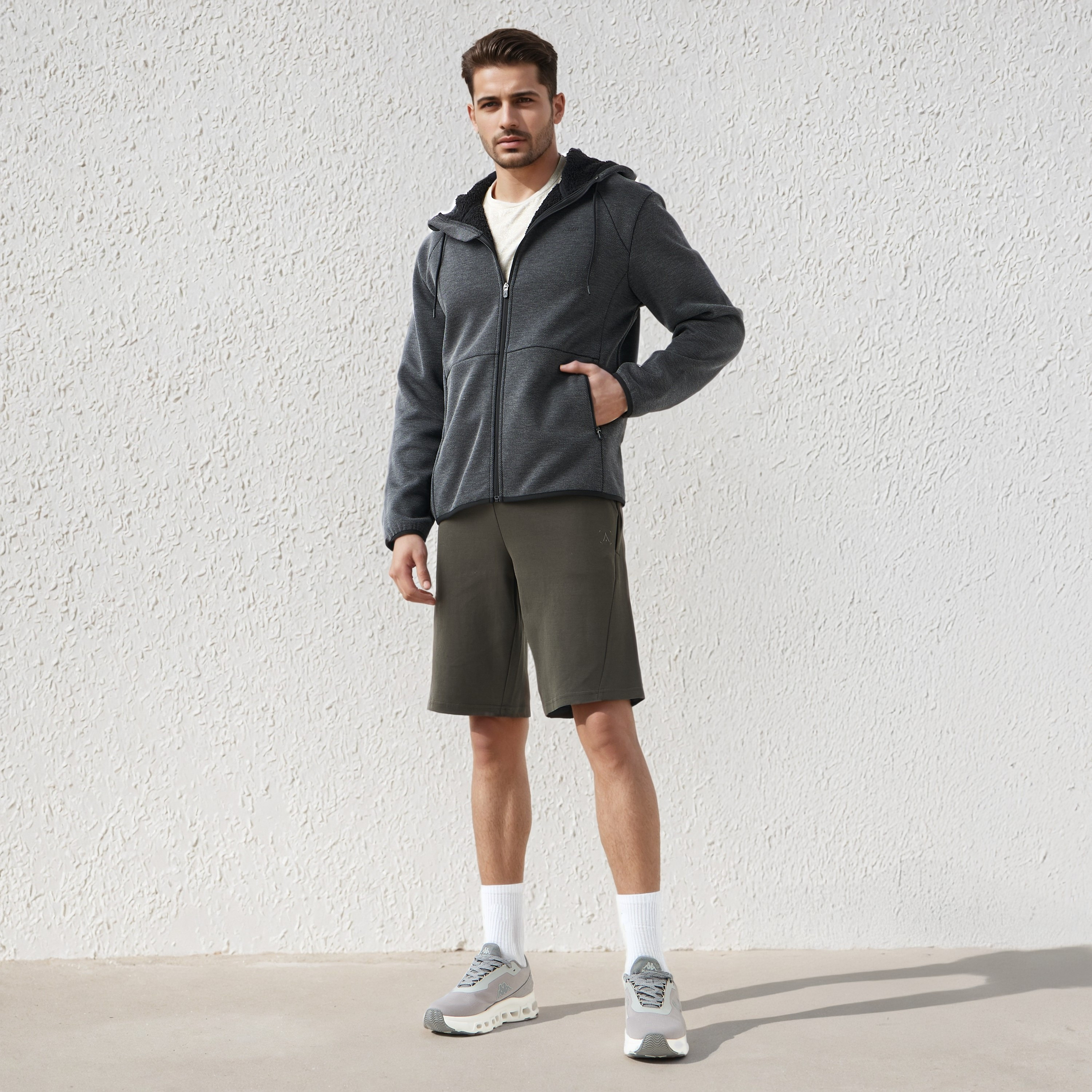 Men Regular Fit Textured Hooded Jacket-men-clothing-jacketsandblazers-jackets-image-2