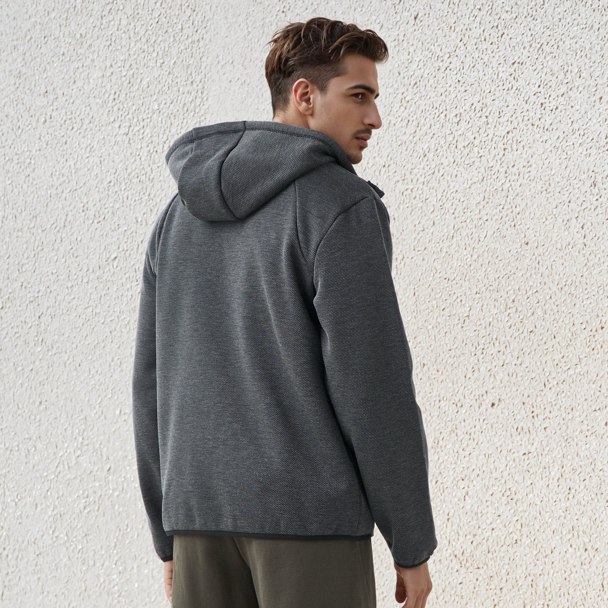 Men Regular Fit Textured Hooded Jacket-men-clothing-jacketsandblazers-jackets-image-3