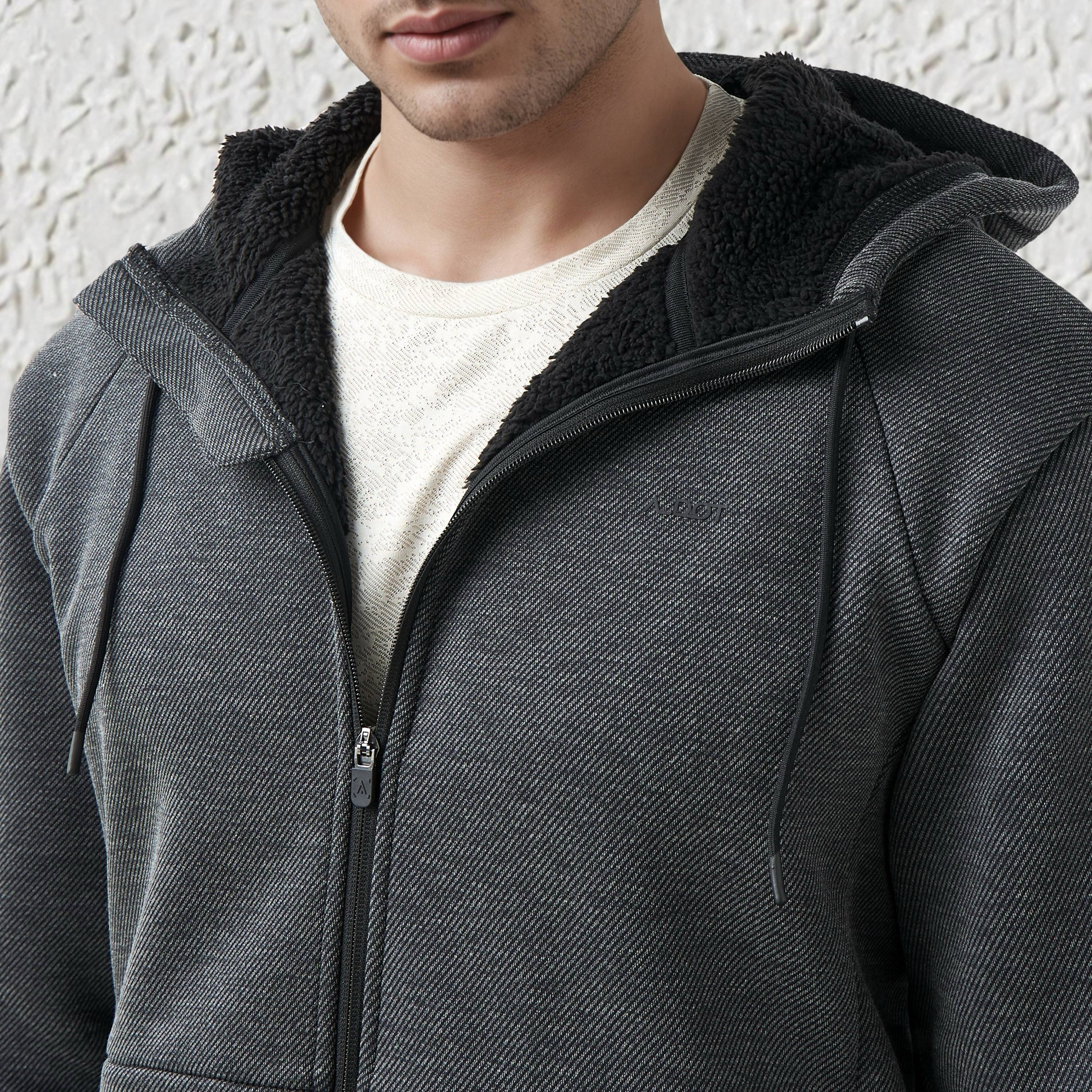 Men Regular Fit Textured Hooded Jacket-men-clothing-jacketsandblazers-jackets-image-6