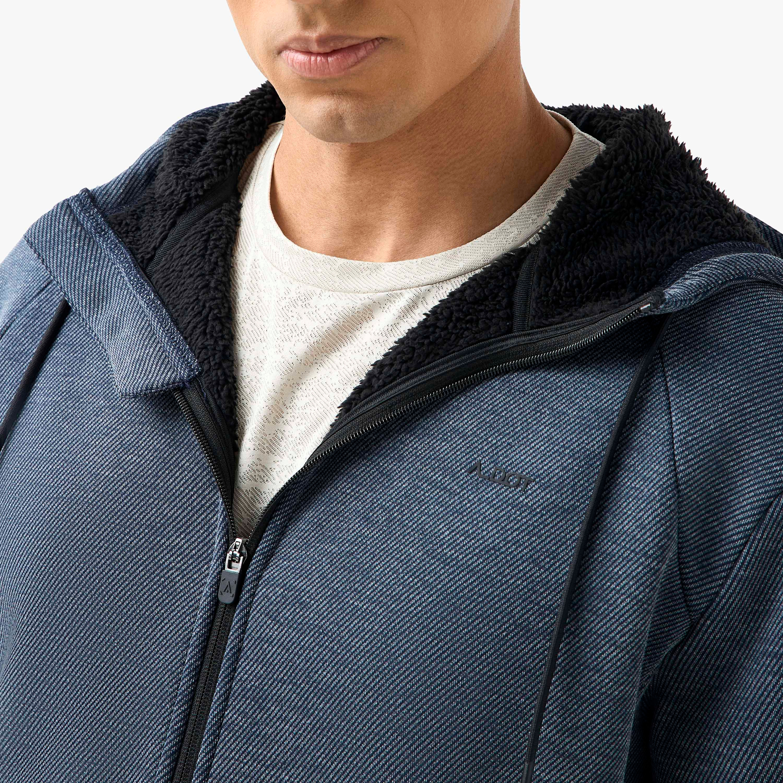 Men Regular Fit Textured Hooded Jacket-men-clothing-jacketsandblazers-jackets-image-2