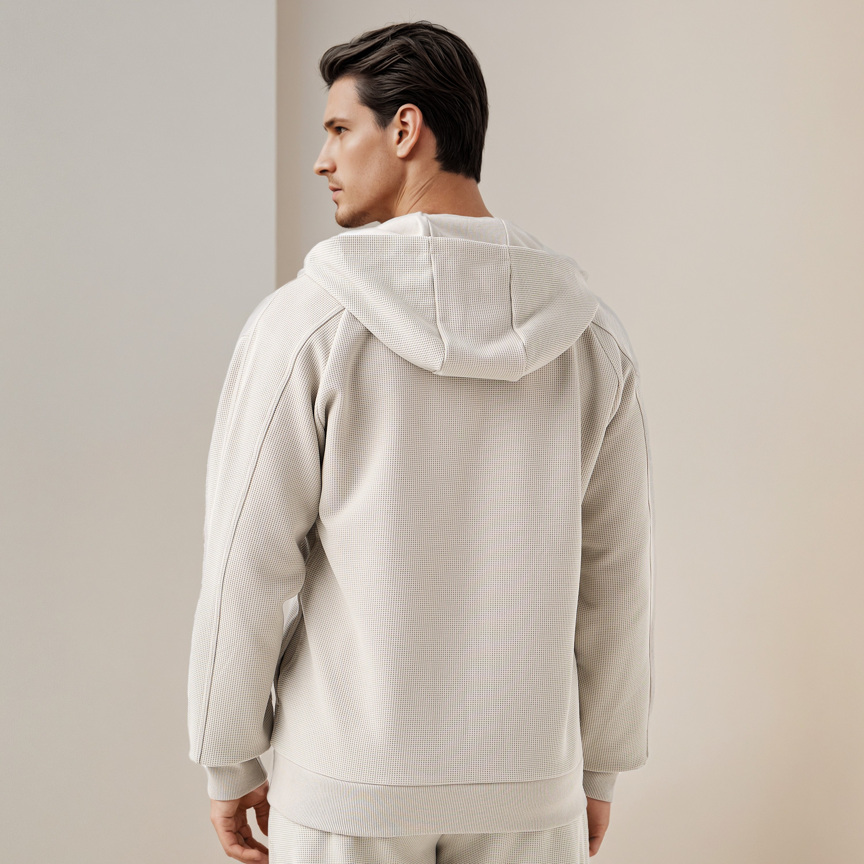 هودي وافل بارز الملمس وسحاب كامل-men-winterwear-hoodiesandsweatshirts-image-5