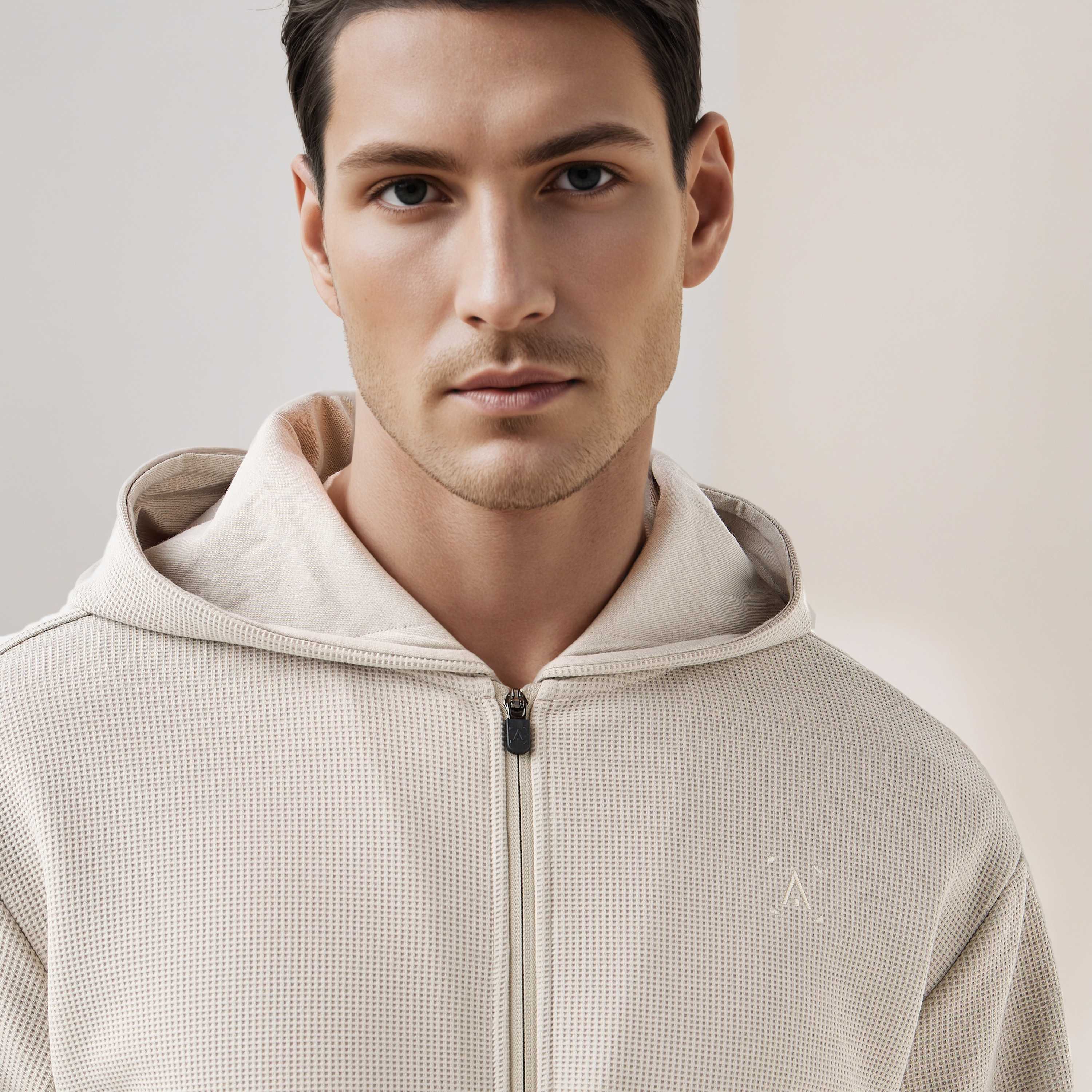 هودي وافل بارز الملمس وسحاب كامل-men-winterwear-hoodiesandsweatshirts-image-6
