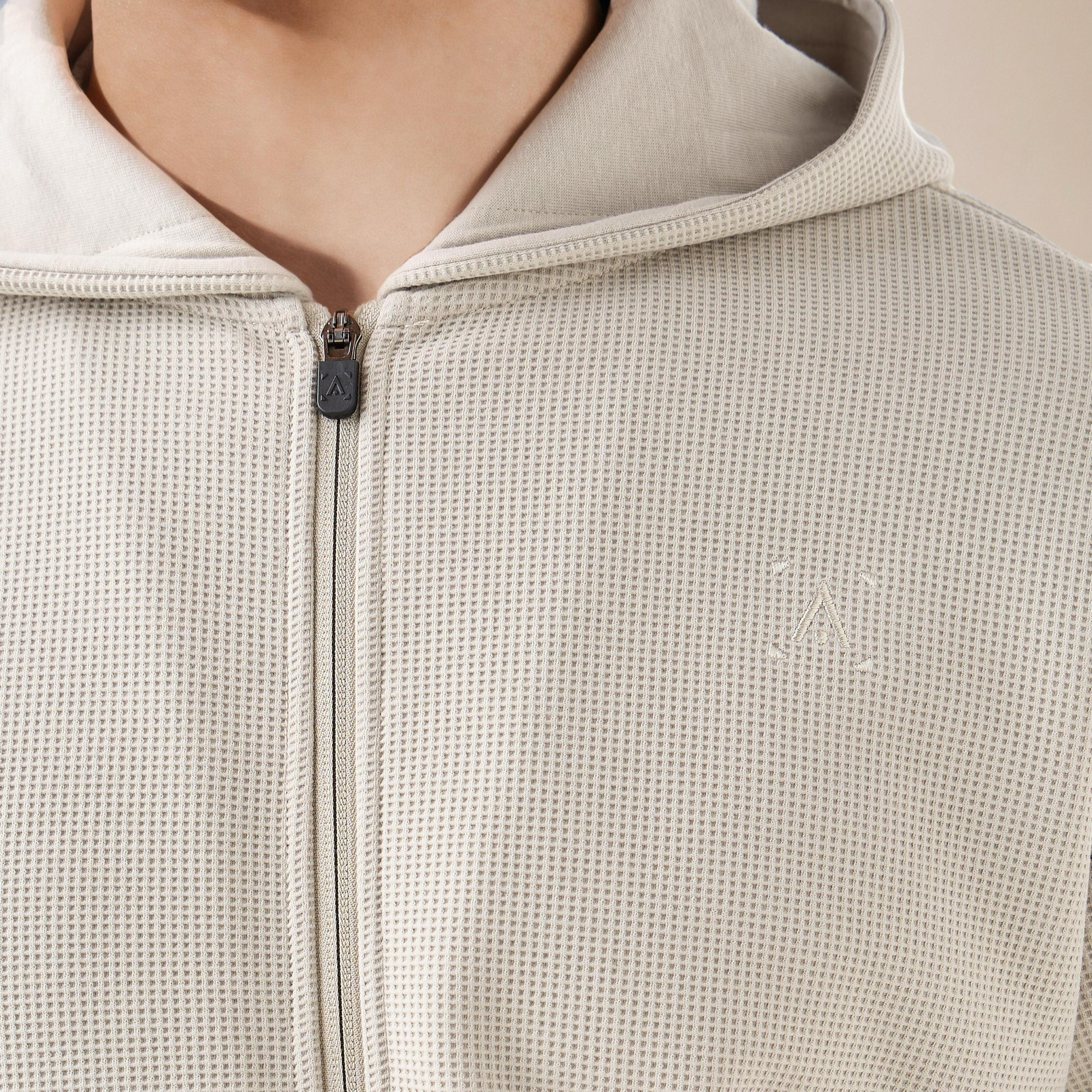 هودي وافل بارز الملمس وسحاب كامل-men-winterwear-hoodiesandsweatshirts-image-7
