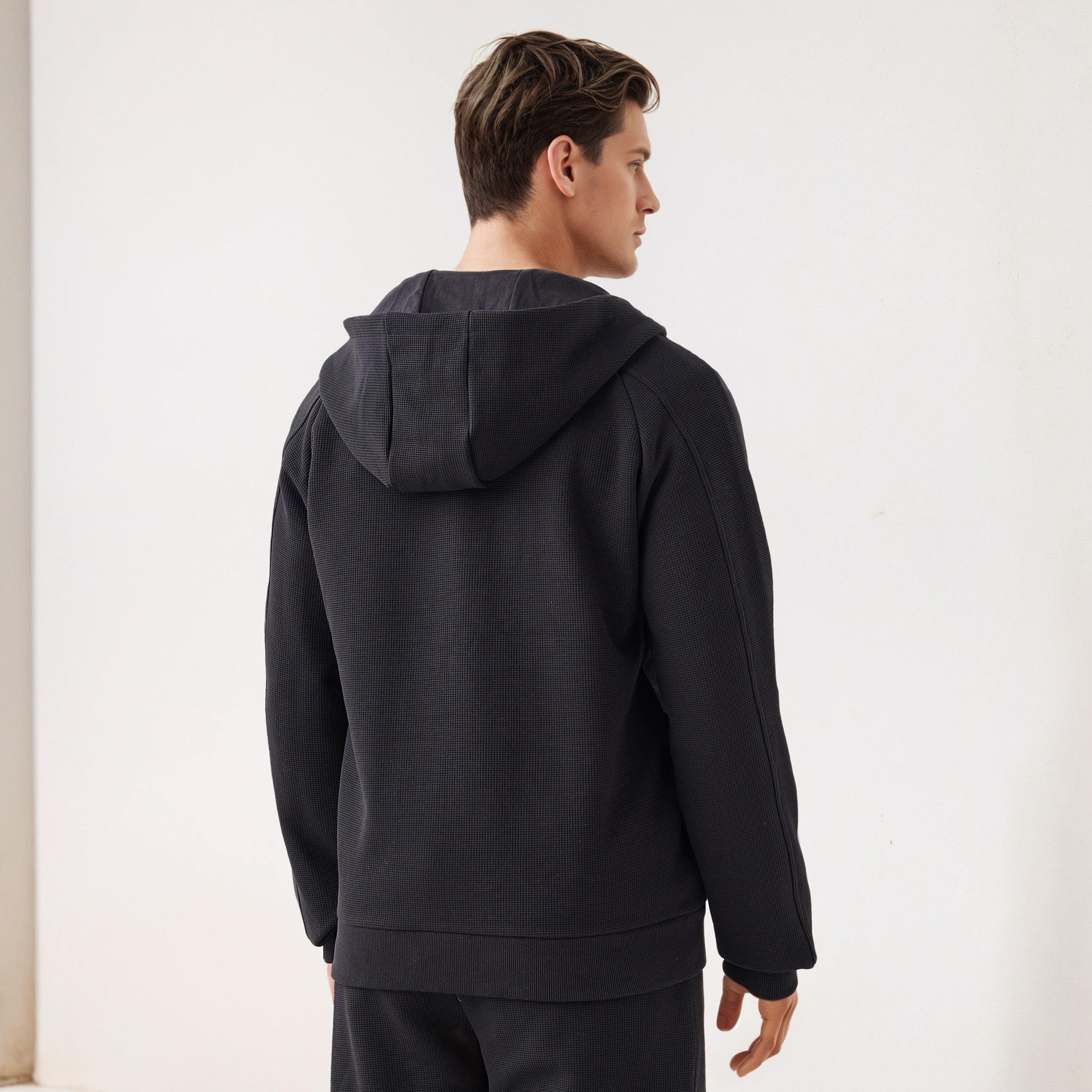 هودي وافل بارز الملمس وسحاب كامل-men-winterwear-hoodiesandsweatshirts-image-4