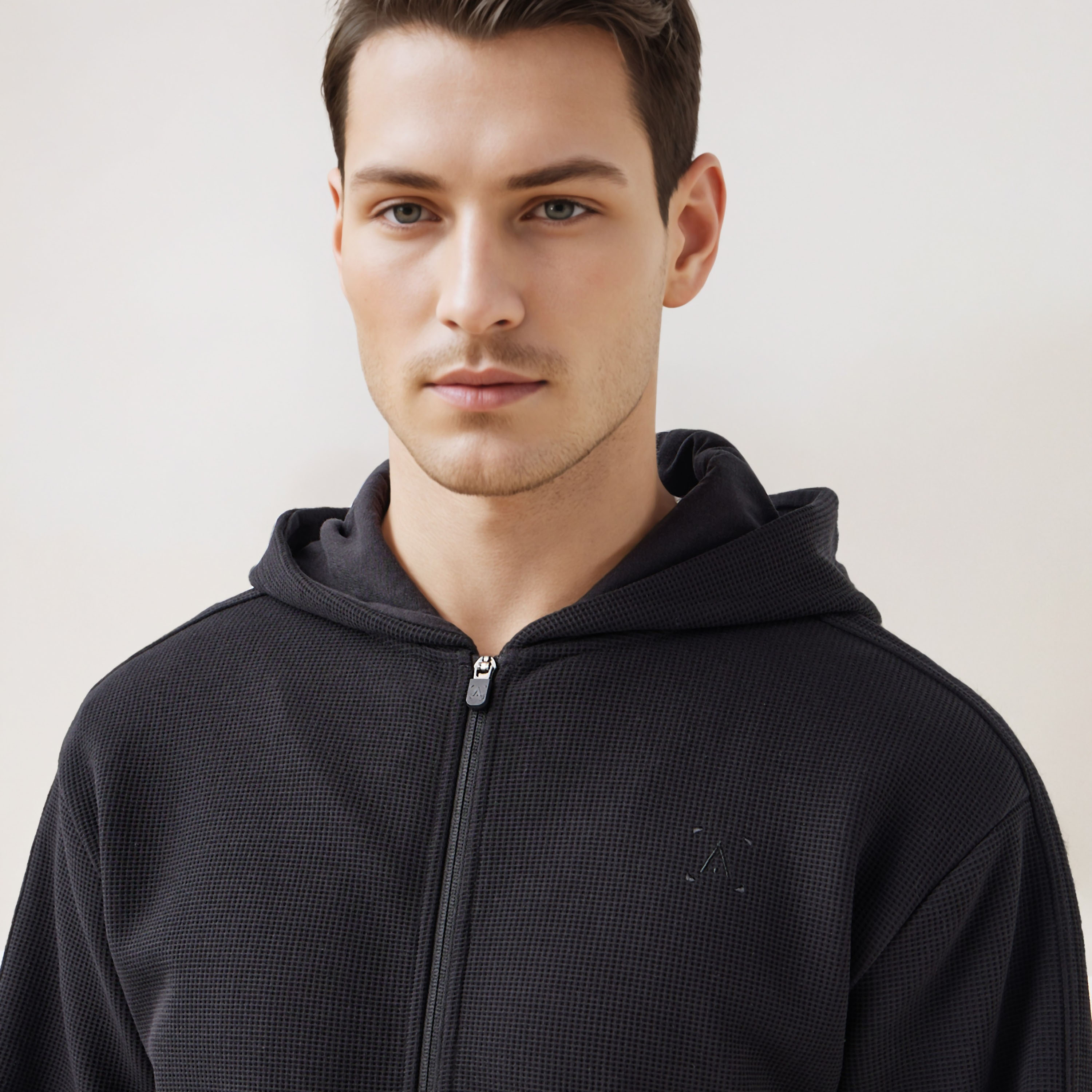 هودي وافل بارز الملمس وسحاب كامل-men-winterwear-hoodiesandsweatshirts-image-5