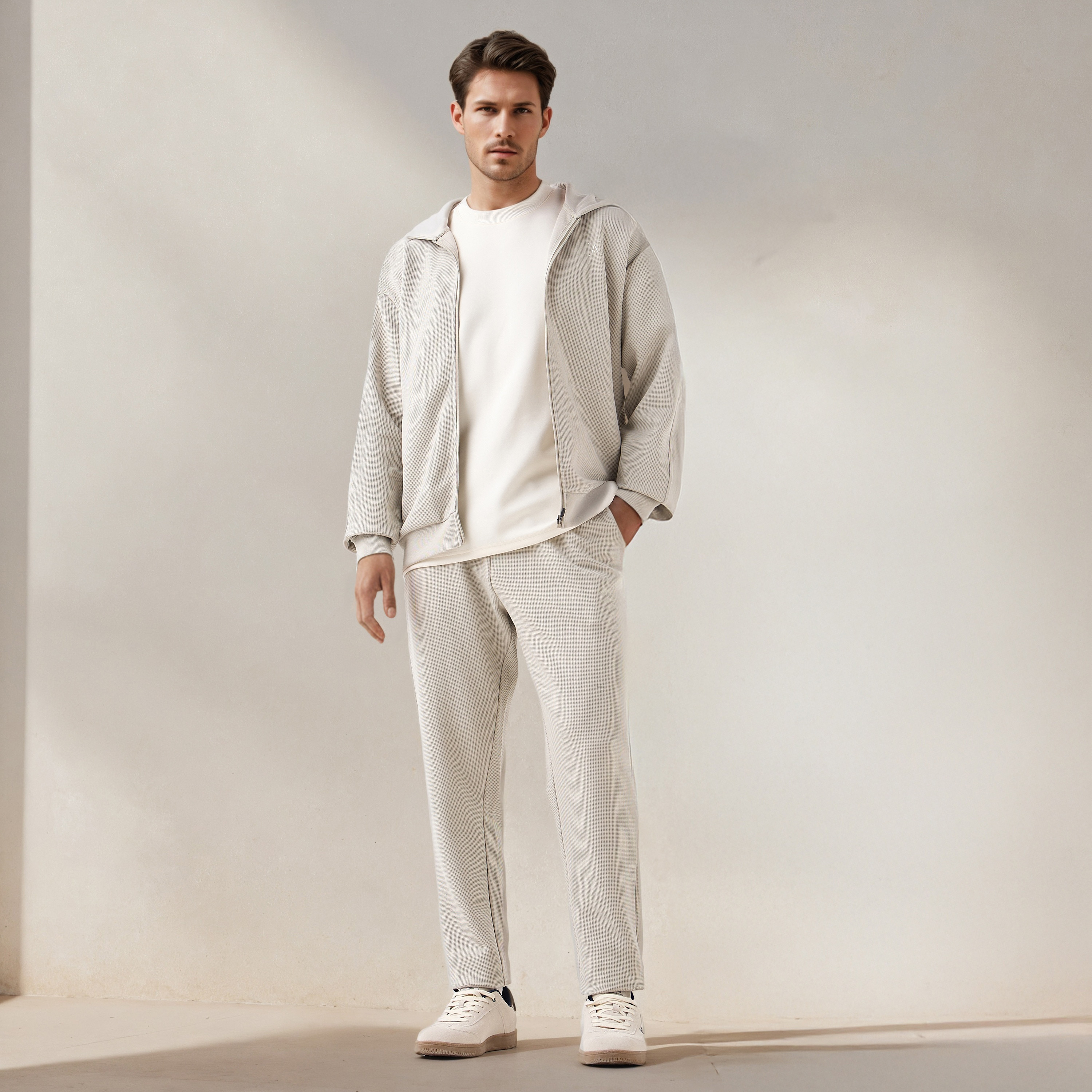 Textured Regular Fit Joggers-men-clothing-sportswearandactivewear-bottoms-joggers-image-1
