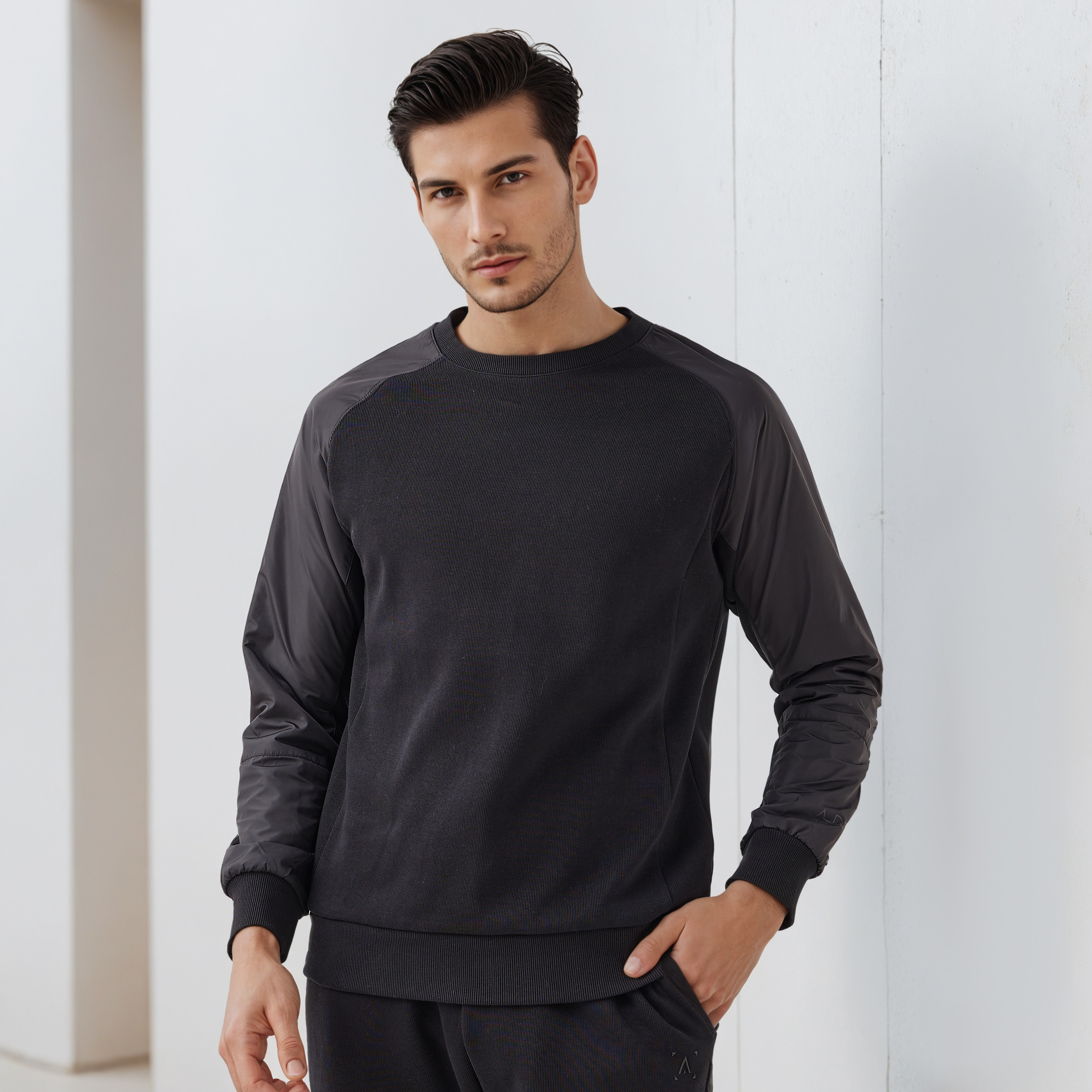 Men Raglan Sleeve Sweatshirt-men-winterwear-hoodiesandsweatshirts-image-1