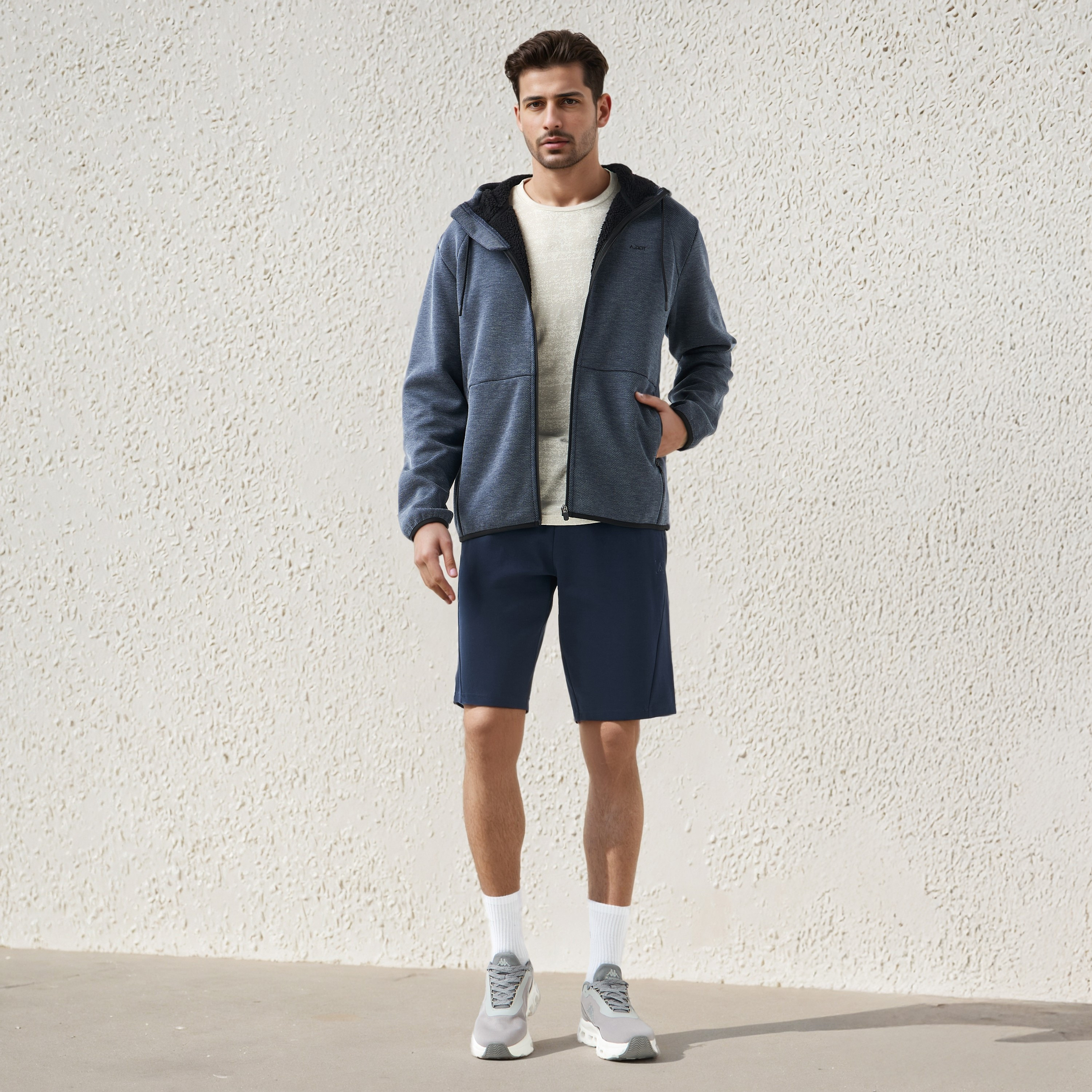 Panel Detail Performance Shorts with Drawstring Waist-men-clothing-bottoms-shorts-image-2