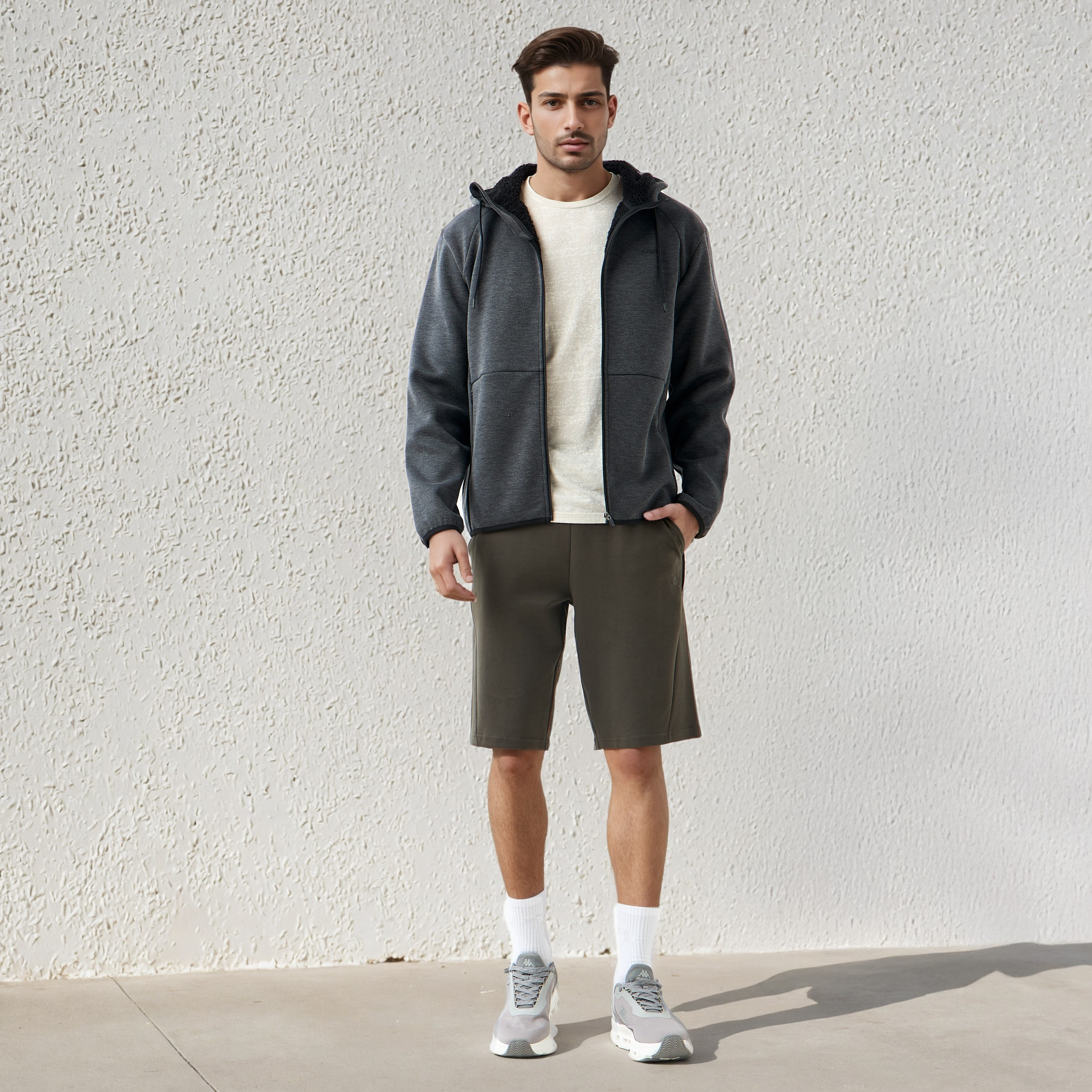 Panel Detail Performance Shorts with Drawstring Waist-men-clothing-bottoms-shorts-image-2