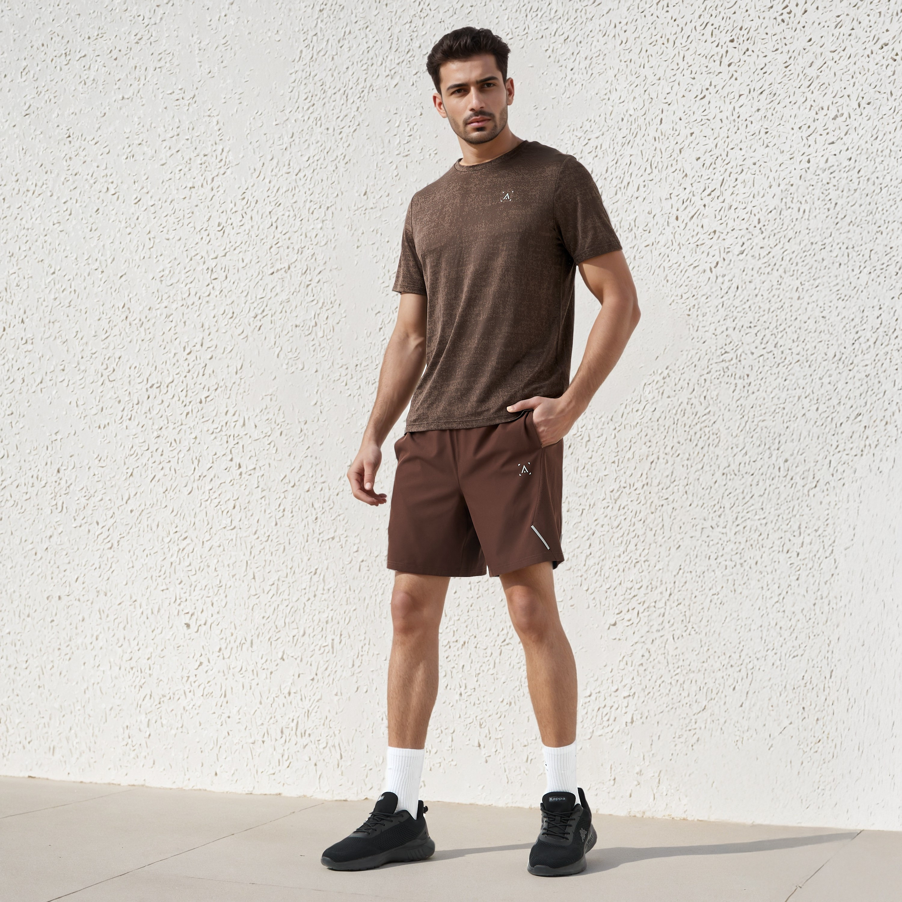Panel Detail Performance Shorts with Drawstring Waist-men-clothing-bottoms-shorts-image-2