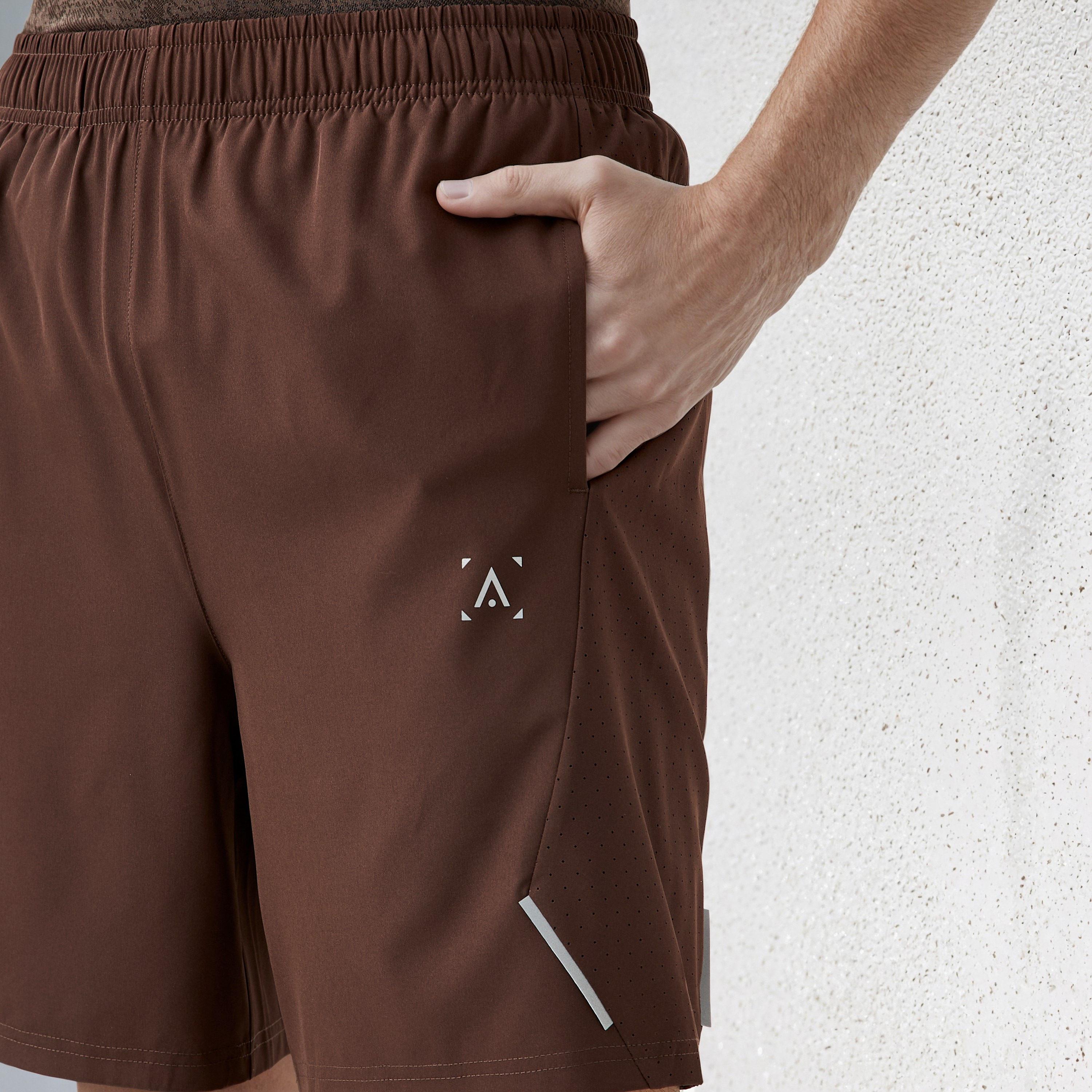 Panel Detail Performance Shorts with Drawstring Waist-men-clothing-bottoms-shorts-image-4