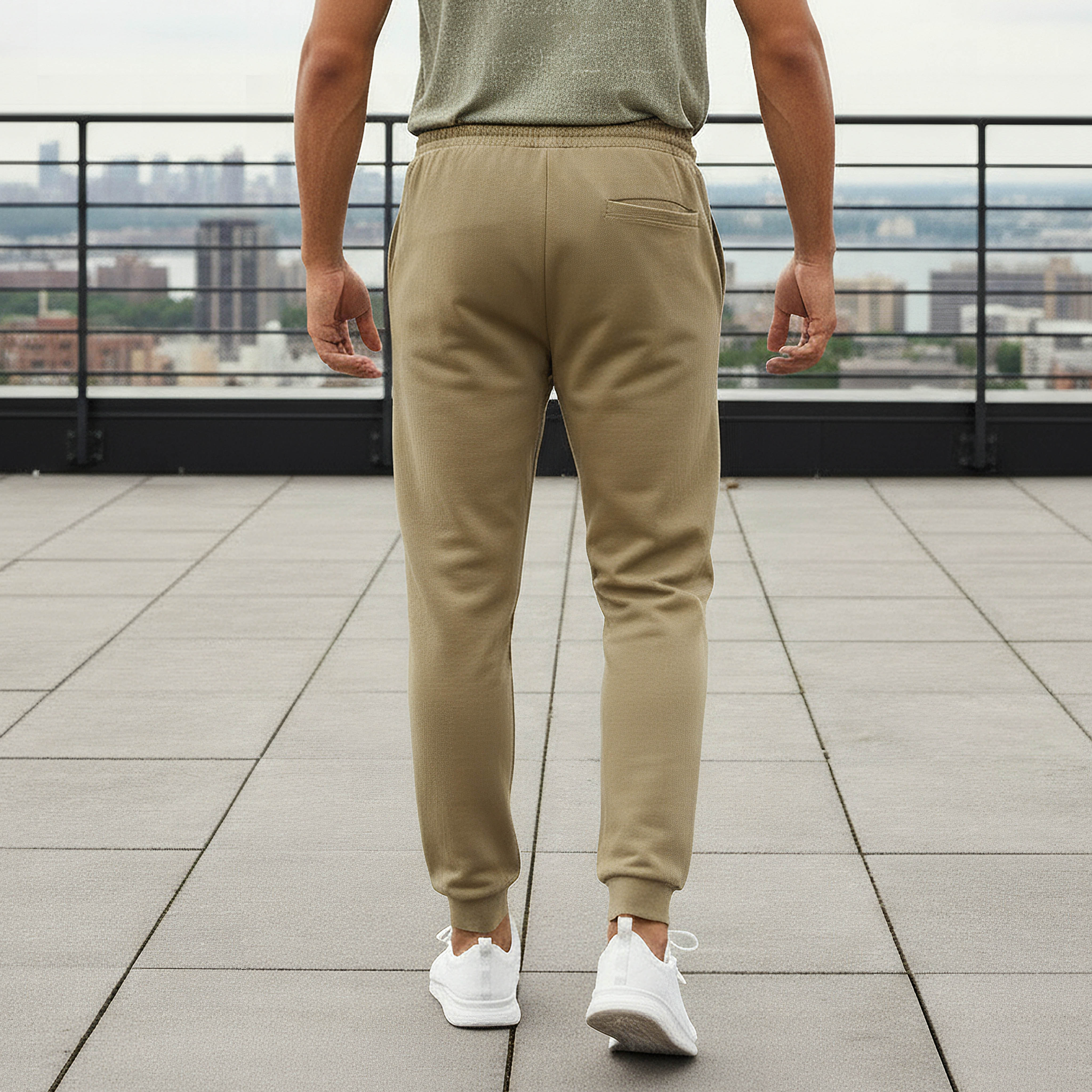 Men Regular Fit Joggers with Drawstring Waist-men-clothing-sportswearandactivewear-bottoms-joggers-image-3