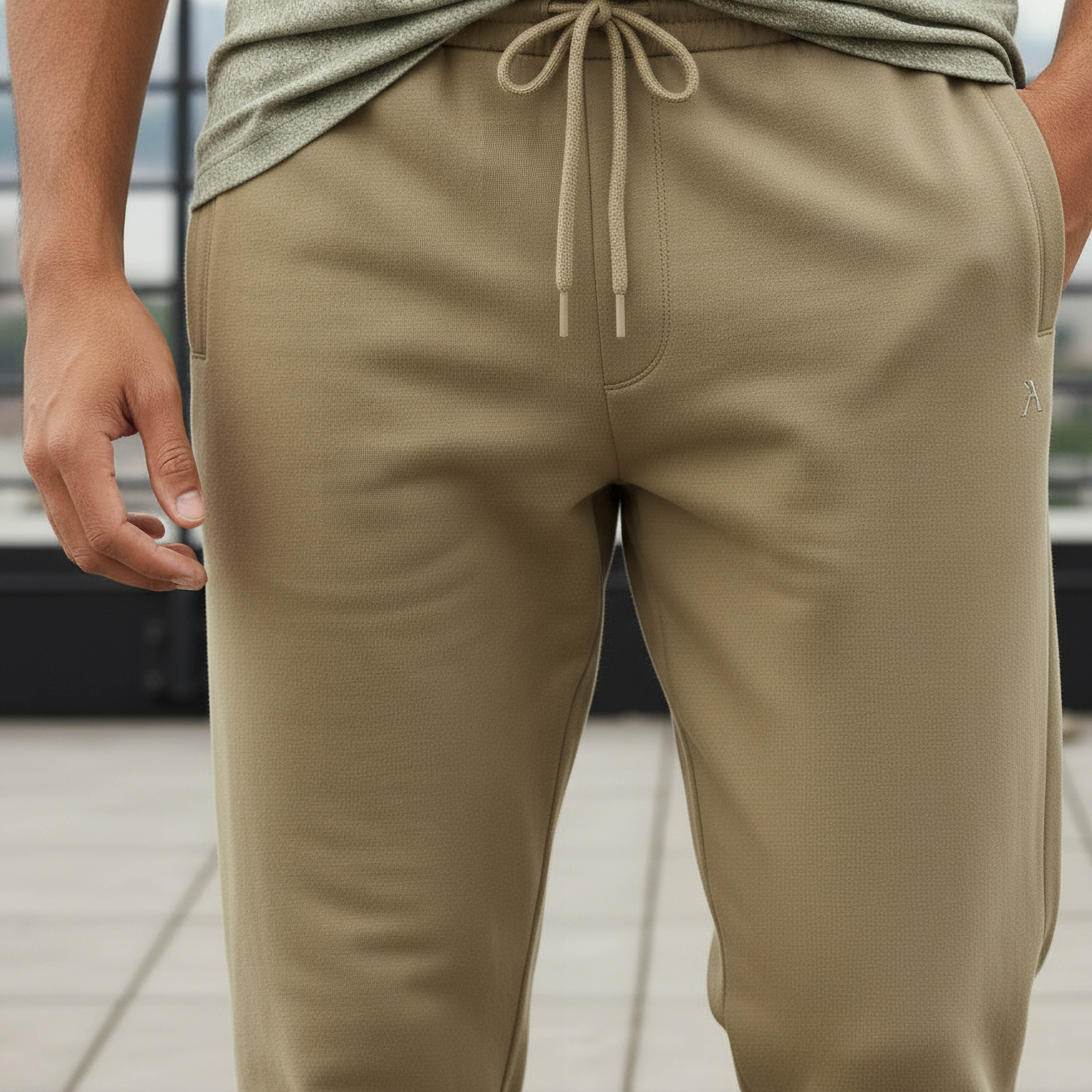 Men Regular Fit Joggers with Drawstring Waist-men-clothing-sportswearandactivewear-bottoms-joggers-image-4