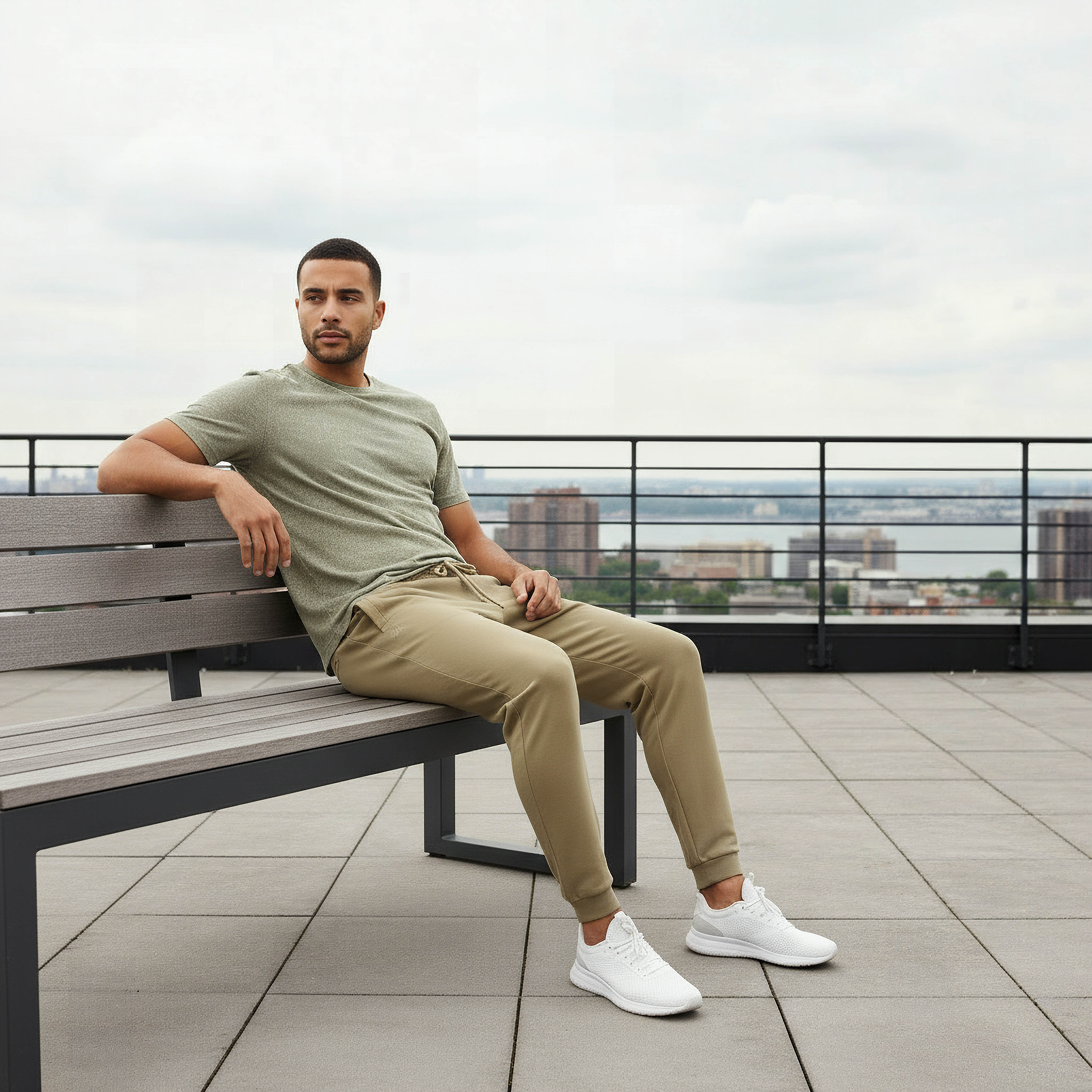 Men Regular Fit Joggers with Drawstring Waist-men-clothing-sportswearandactivewear-bottoms-joggers-image-5