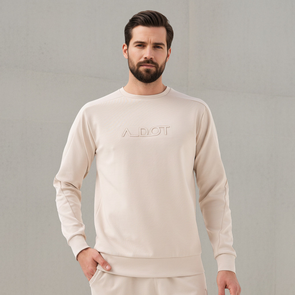 Men Performance Embossed Sweatshirt-men-winterwear-hoodiesandsweatshirts-image-1