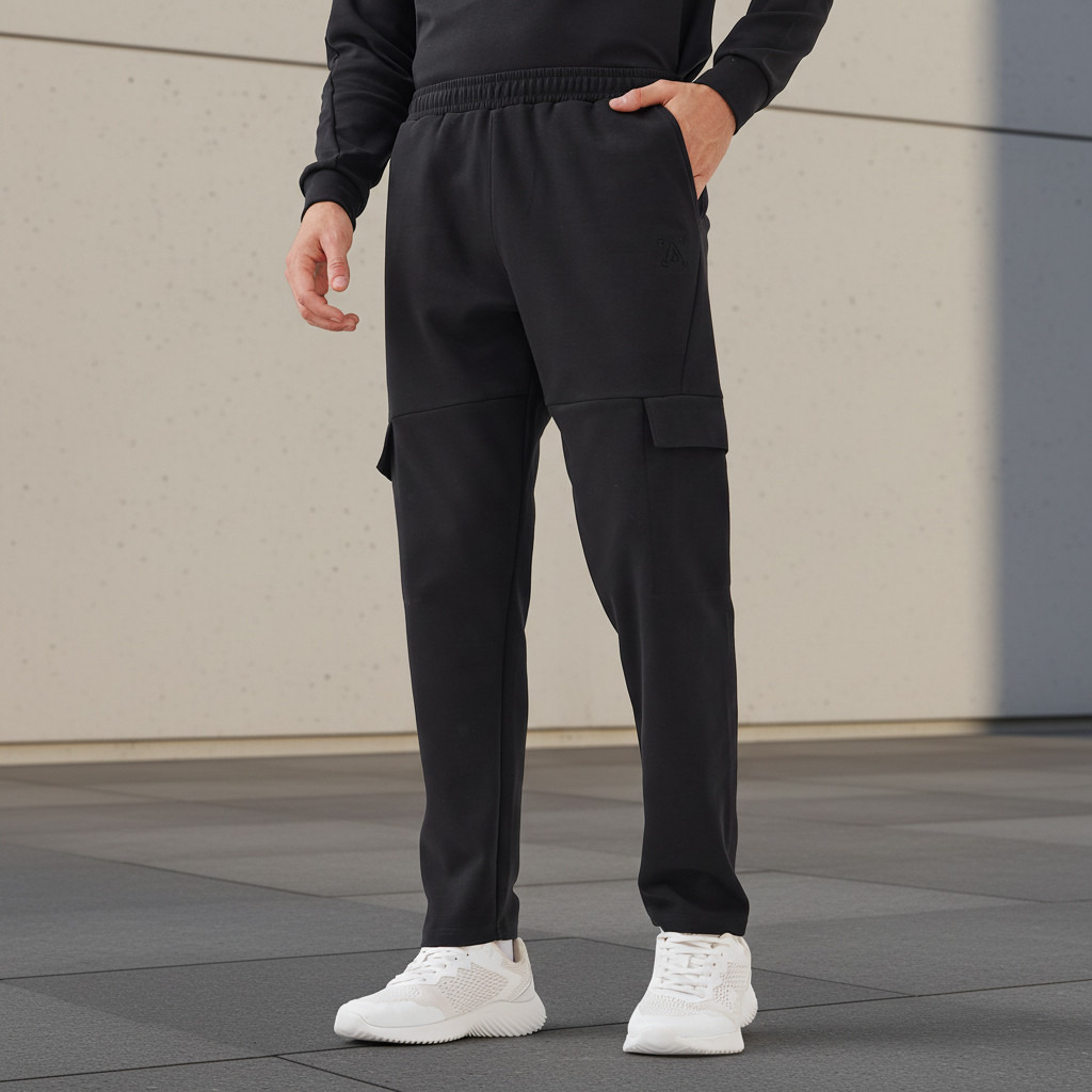 Men Regular Fit Cargo Joggers with Pockets-men-clothing-sportswearandactivewear-bottoms-joggers-image-1