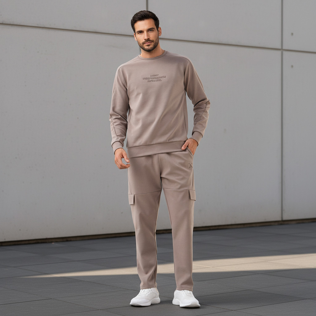 Men Regular Fit Cargo Joggers with Pockets-men-clothing-sportswearandactivewear-bottoms-joggers-image-2