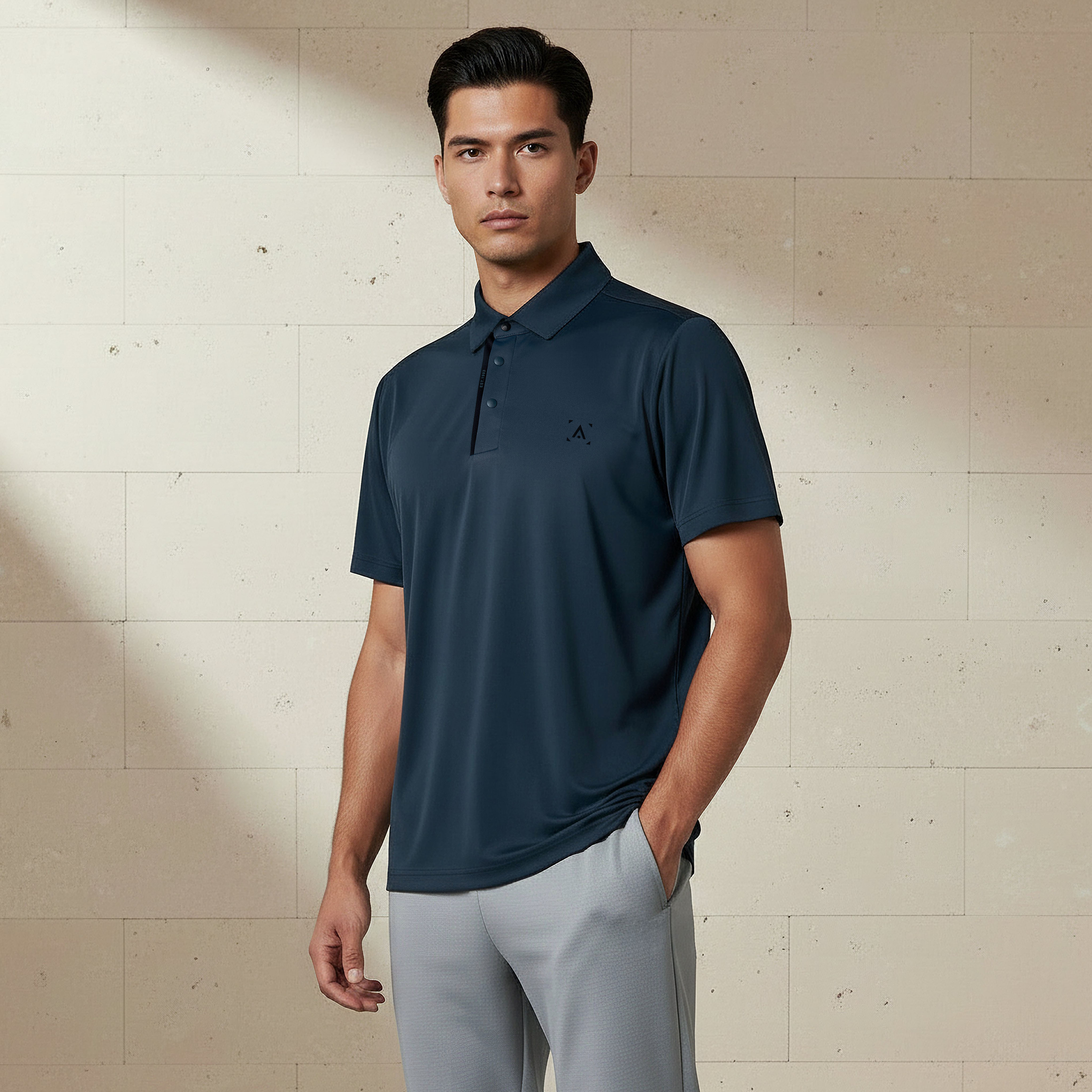 تيشيرت بولو مطاطي للتمرين للرجال-men-clothing-tshirtsandpolos-polos-image-4
