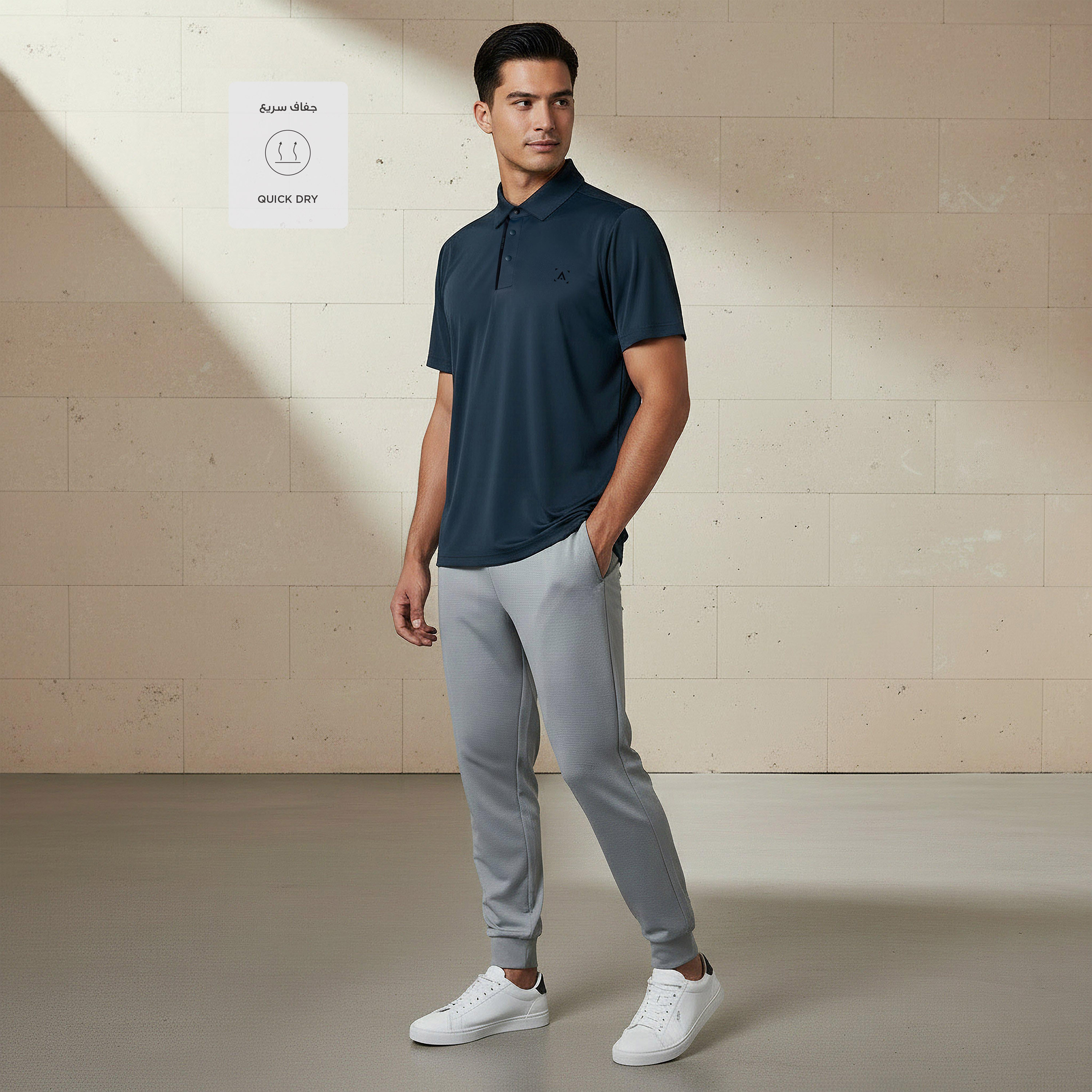 تيشيرت بولو مطاطي للتمرين للرجال-men-clothing-tshirtsandpolos-polos-image-3