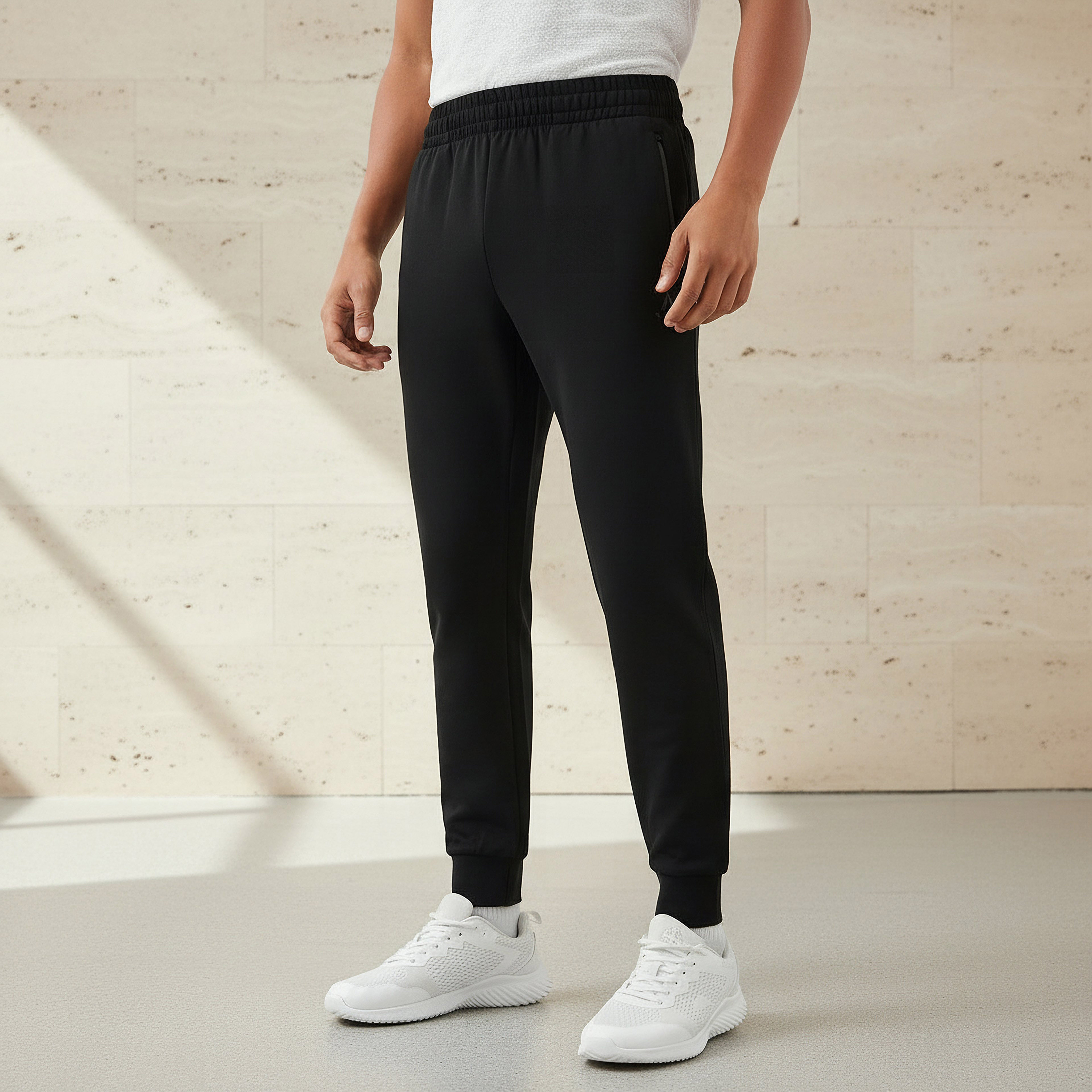 Men Regular Fit Joggers with Zipper Pockets-men-clothing-sportswearandactivewear-bottoms-joggers-image-1