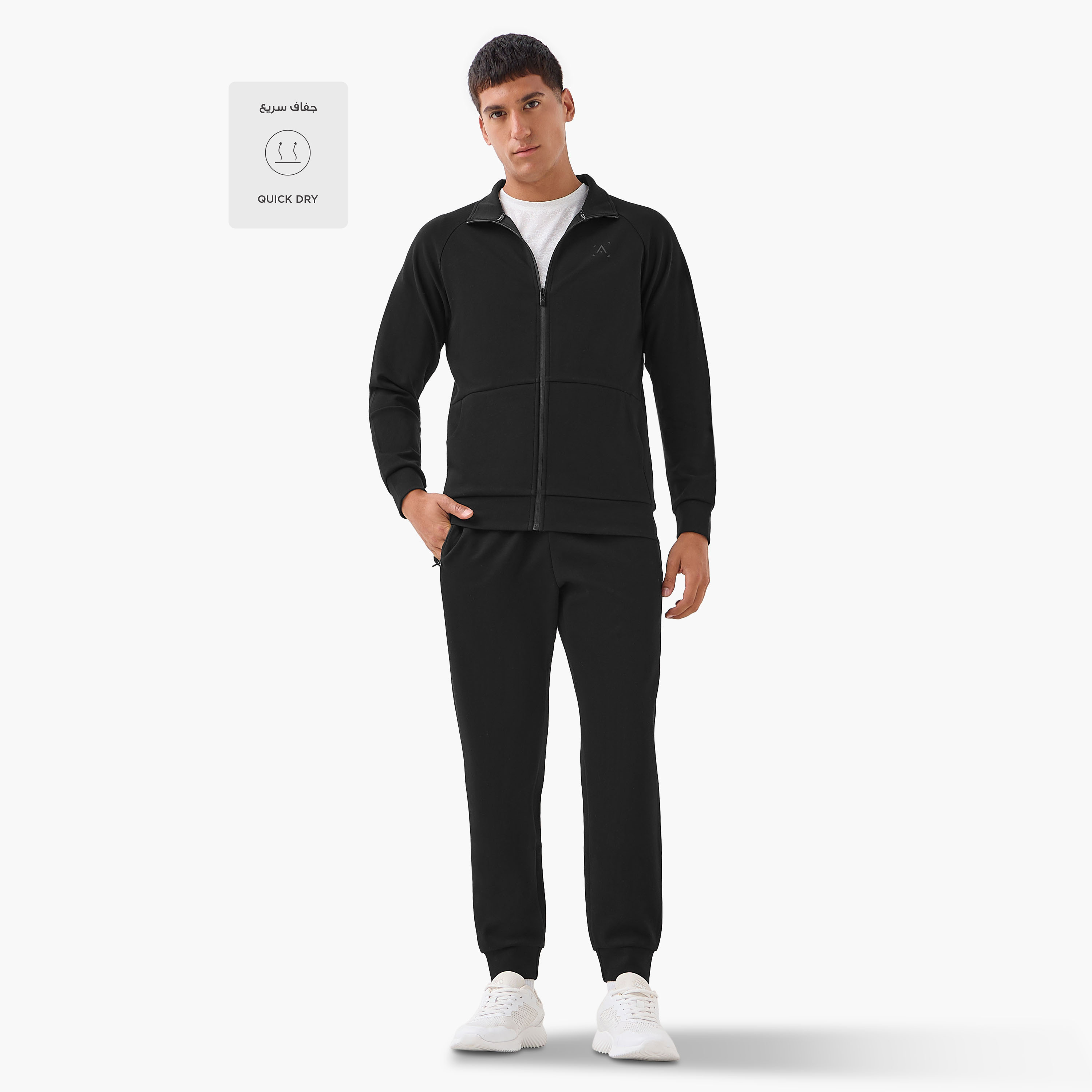 Men Regular Fit Joggers with Zipper Pockets-men-clothing-sportswearandactivewear-bottoms-joggers-image-2