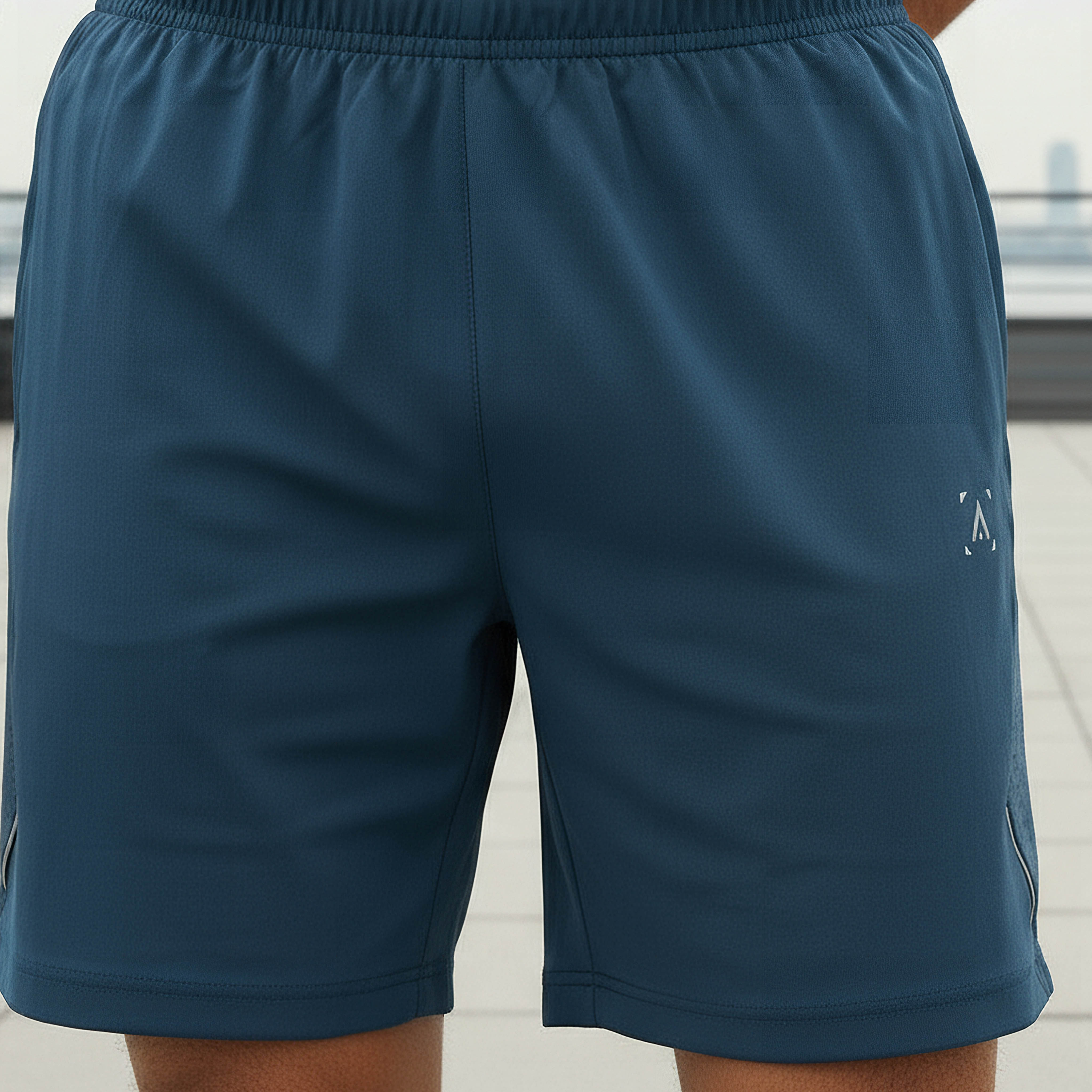 Men Regular Fit Performance Shorts with Panel-men-clothing-bottoms-shorts-image-4