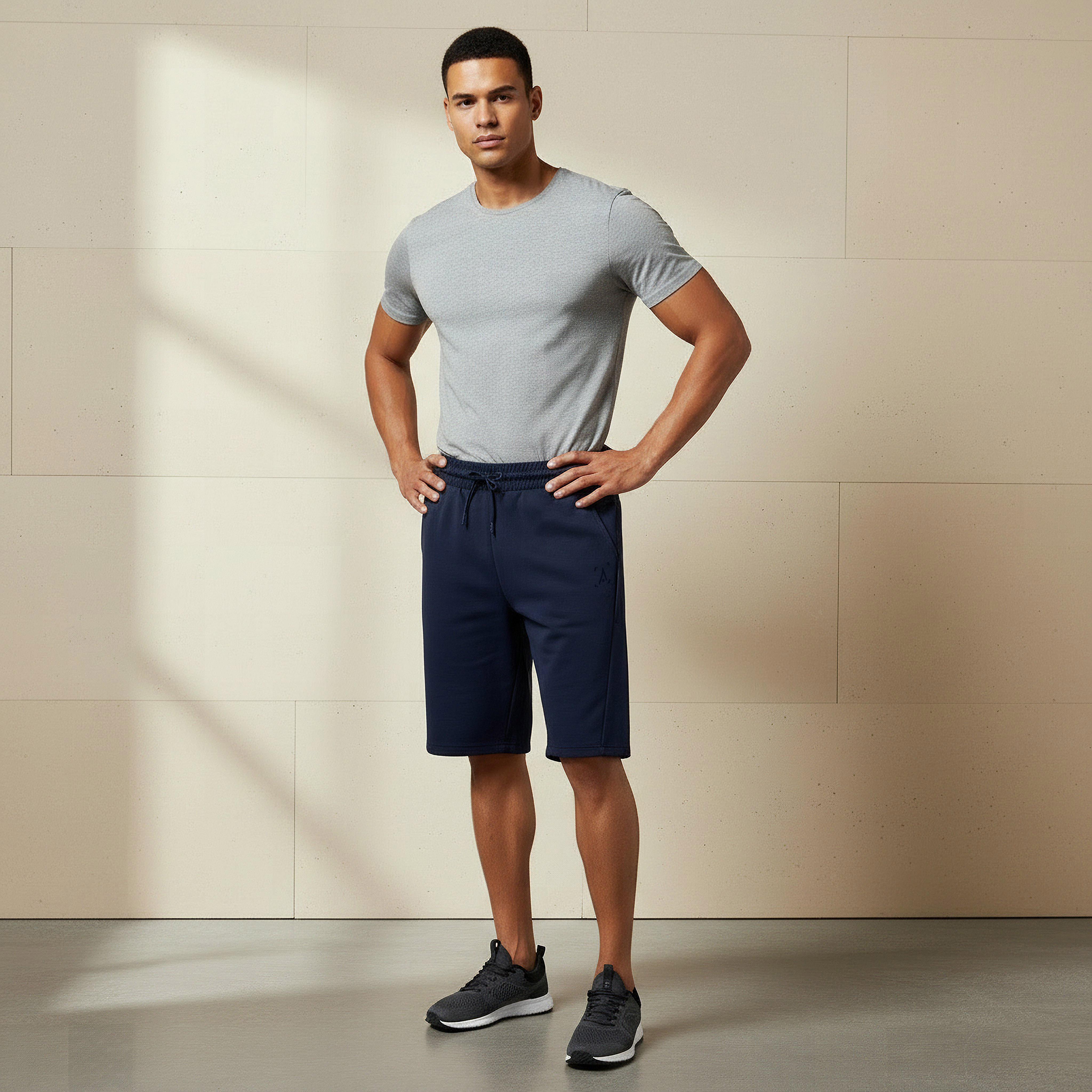 Men Performance Non-Stretch Panelled Shorts-men-clothing-bottoms-shorts-image-2