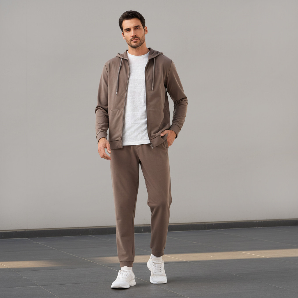 Men Regular Fit Joggers with Zipper-men-clothing-sportswearandactivewear-bottoms-joggers-image-2