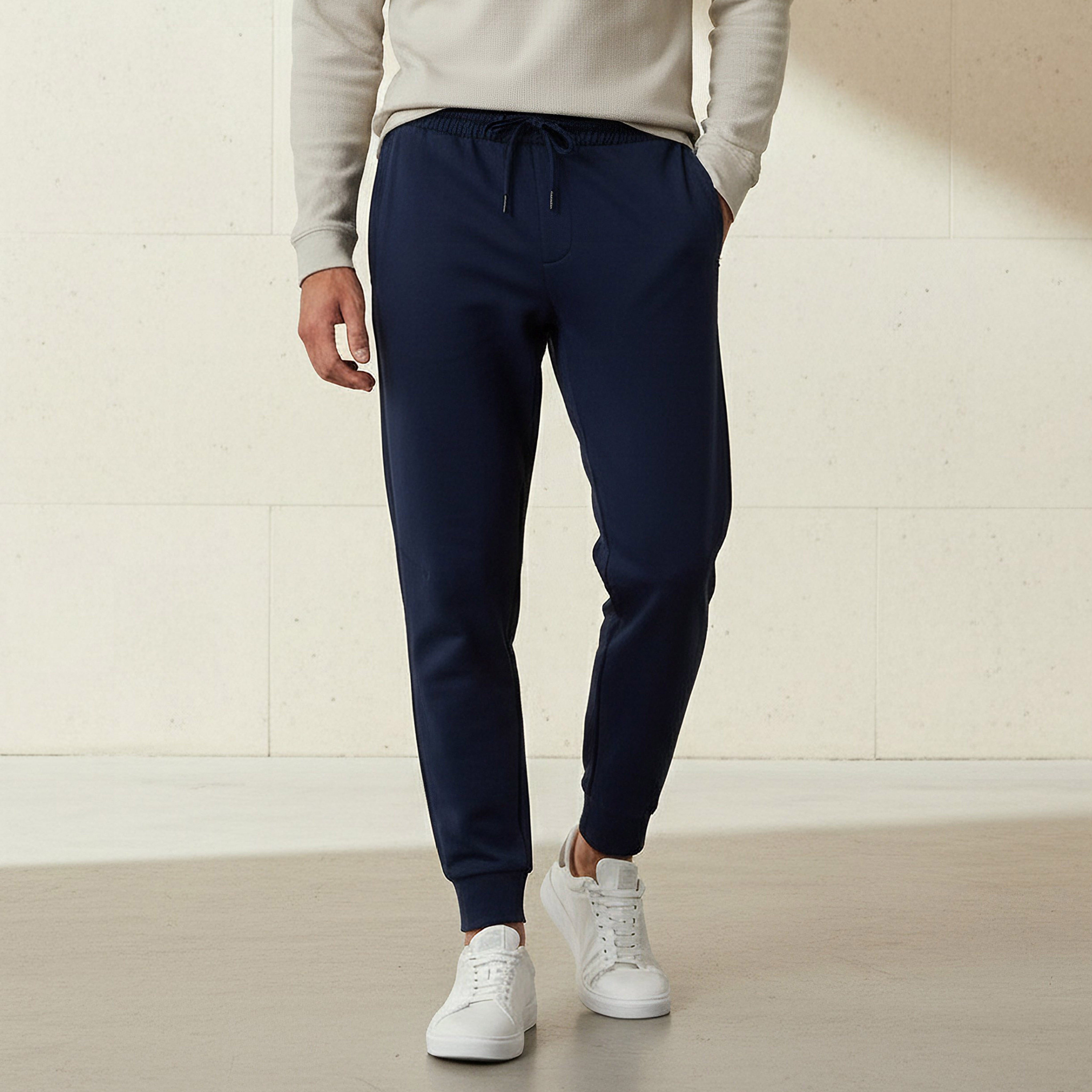 Men Non Stretchable Joggers with Pockets-men-clothing-sportswearandactivewear-bottoms-joggers-image-1