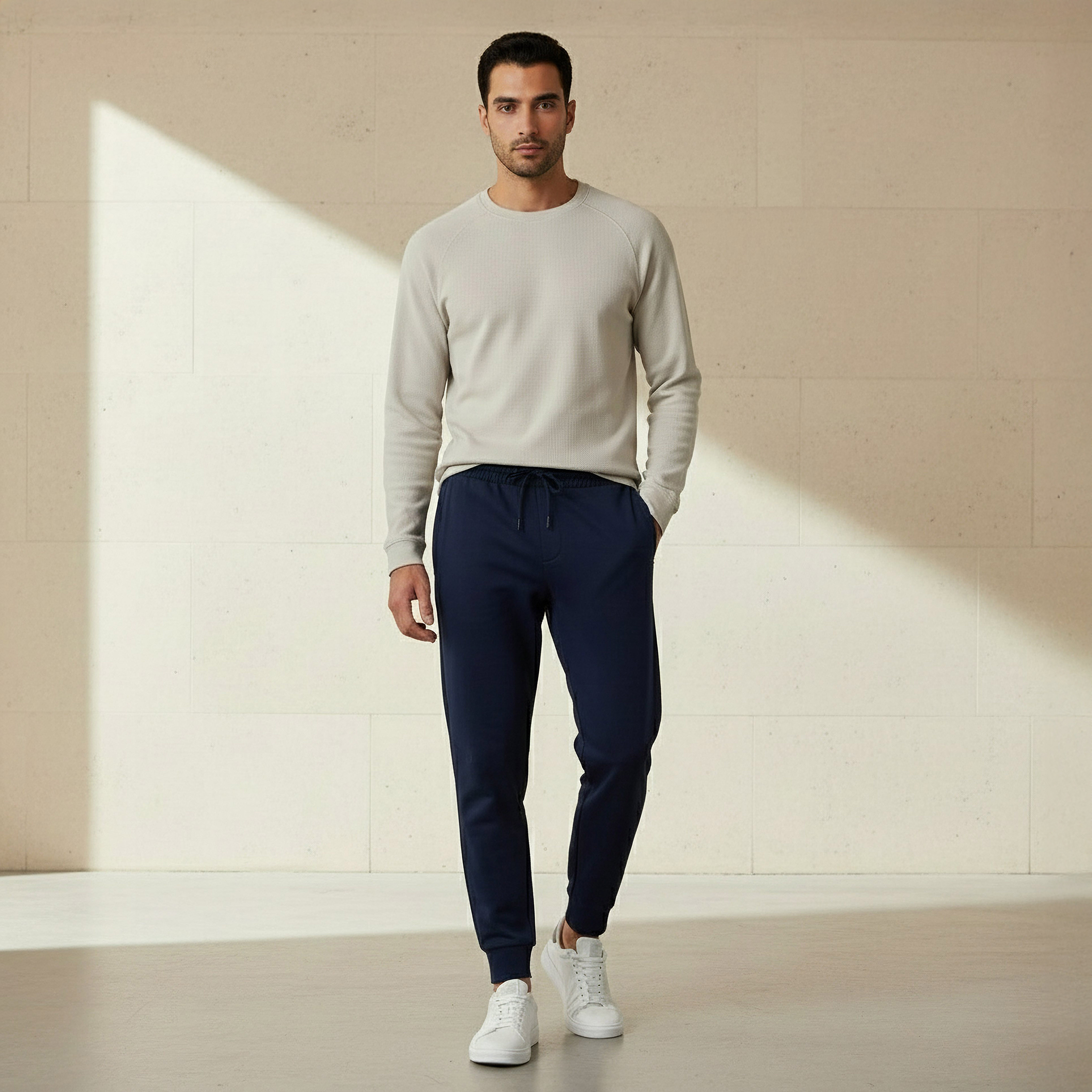 Men Non Stretchable Joggers with Pockets-men-clothing-sportswearandactivewear-bottoms-joggers-image-2