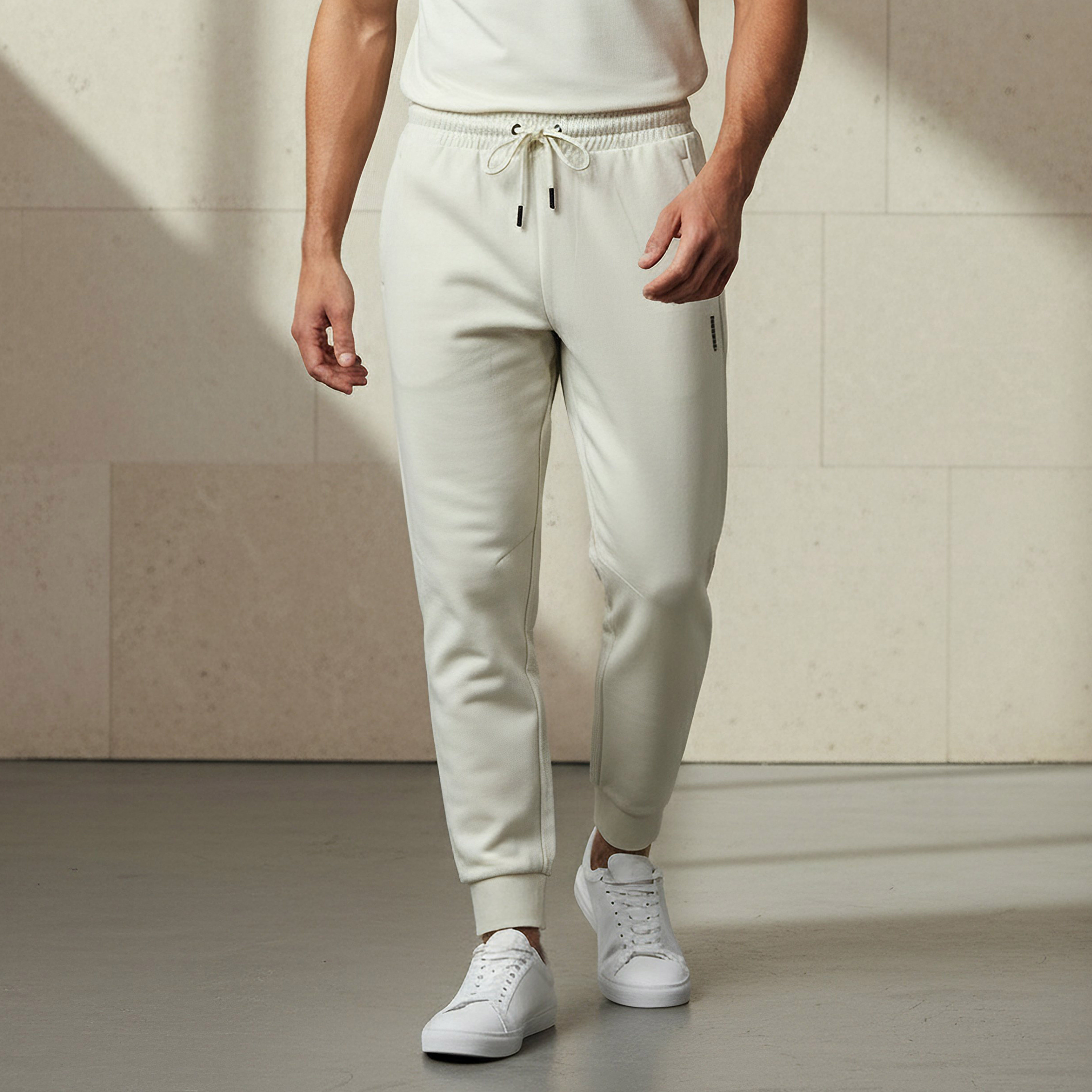 Men Non Stretchable Joggers with Pockets-men-clothing-sportswearandactivewear-bottoms-joggers-image-1