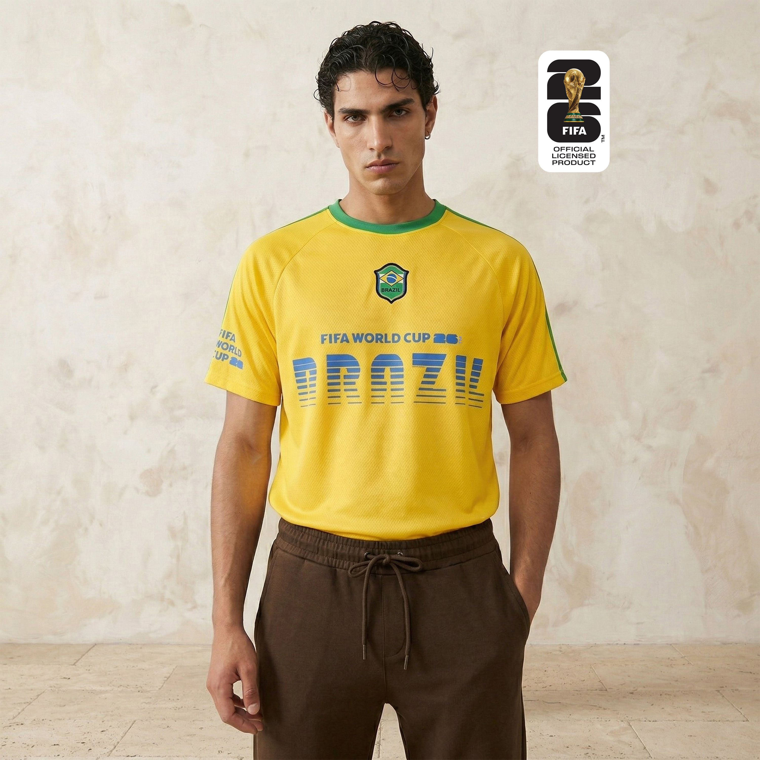 FIFA 26 Brazil Men Crew Neck Short Sleeve T-shirt-men-clothing-sportswearandactivewear-tshirtsandpolos-image-1