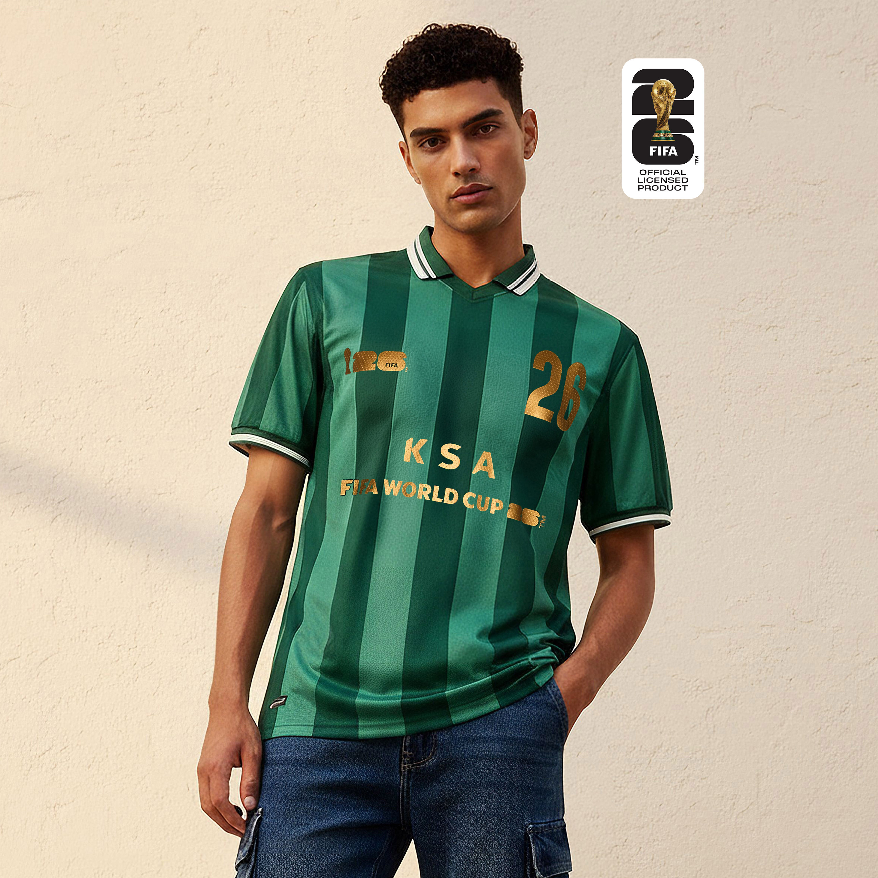 FIFA 26 KSA Men Collared Neck Short Sleeve T-shirt-men-clothing-sportswearandactivewear-tshirtsandpolos-image-1
