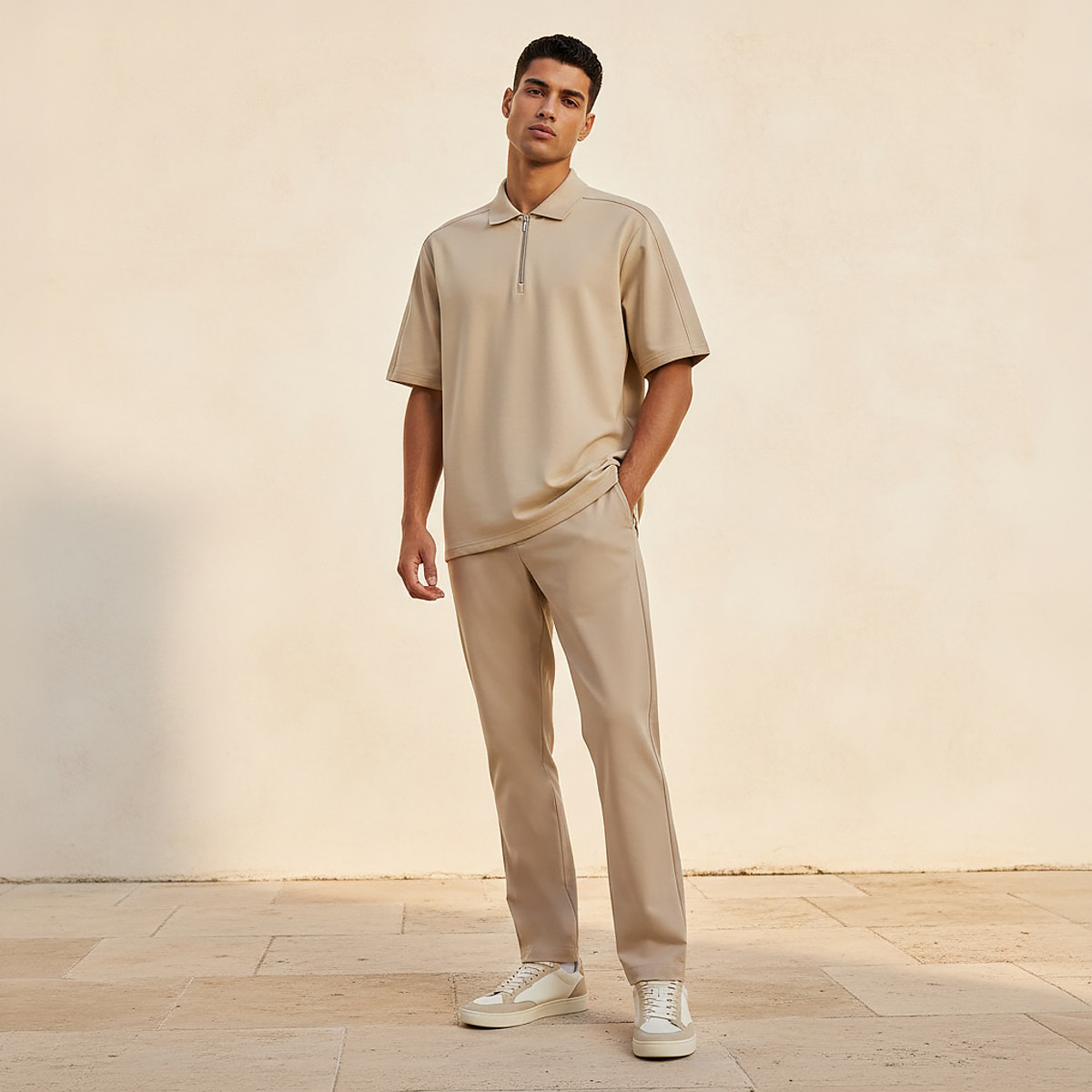 Love Pangolin Men Half Zip Polo T-shirt-men-clothing-tshirtsandpolos-polos-image-3
