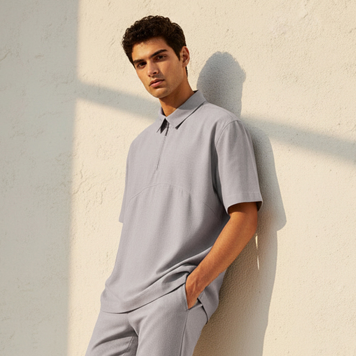 Love Pangolin Men Zip Through Polo T-shirt-men-clothing-sportswearandactivewear-tshirtsandpolos-image-1