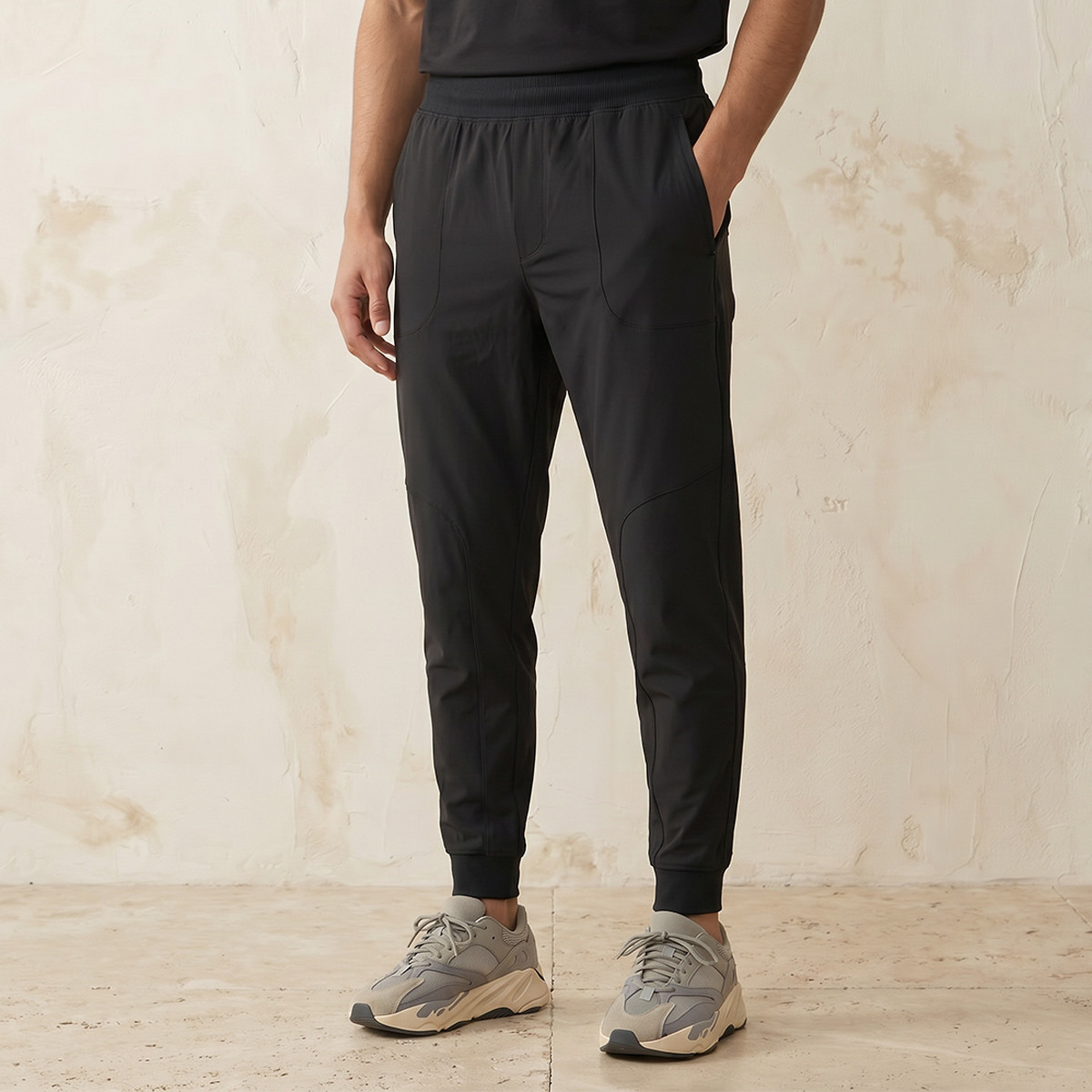 Men Panelled 4 Way Stretch Joggers-men-clothing-sportswearandactivewear-bottoms-joggers-image-1