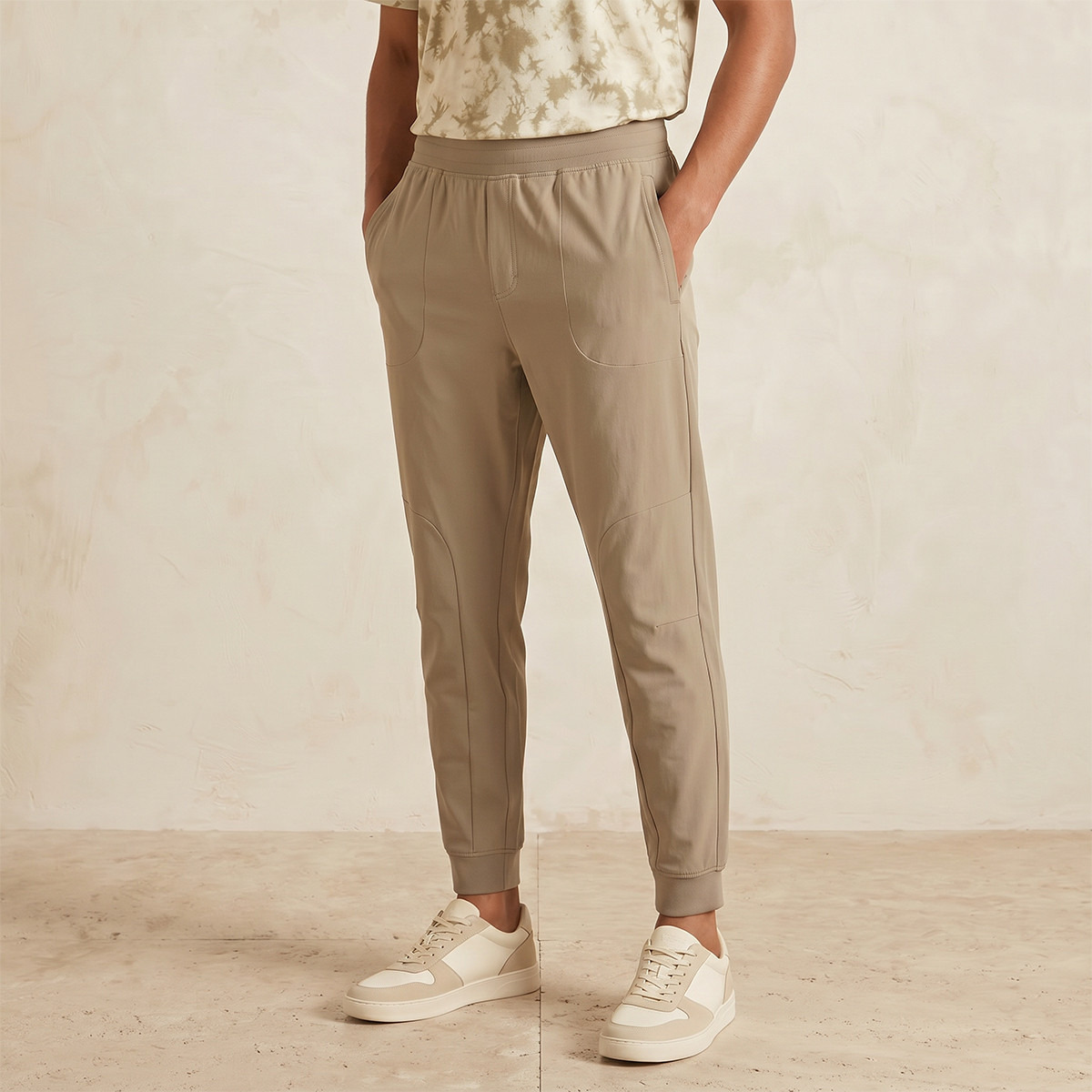 Men Panelled 4 Way Stretch Joggers-men-clothing-sportswearandactivewear-bottoms-joggers-image-1