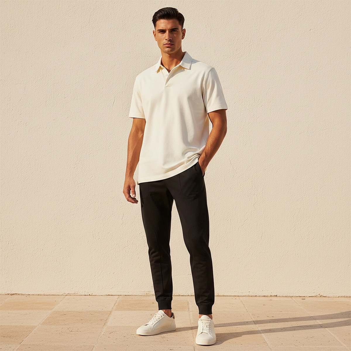 تيشيرت بولو مرن بياقة كلاسيكية أنيقة-men-clothing-sportswearandactivewear-tshirtsandpolos-image-3