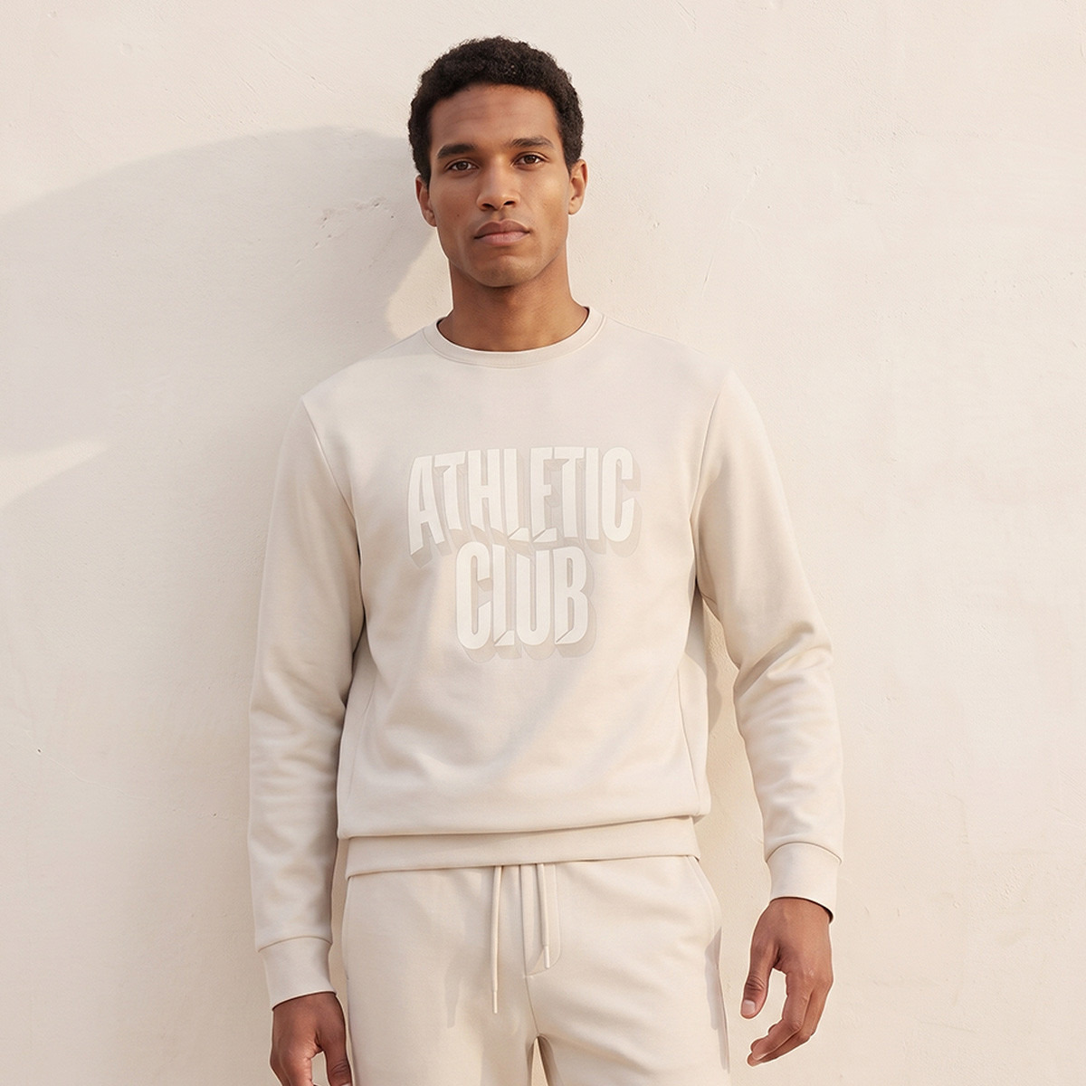 Sweatshirt with Typographic Print-men-winterwear-hoodiesandsweatshirts-image-1