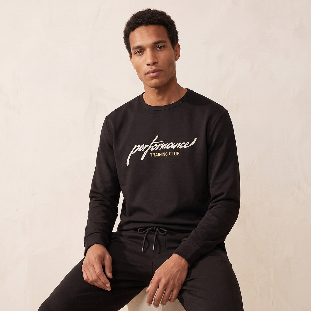 Sweatshirt with Typographic Print-men-winterwear-hoodiesandsweatshirts-image-1